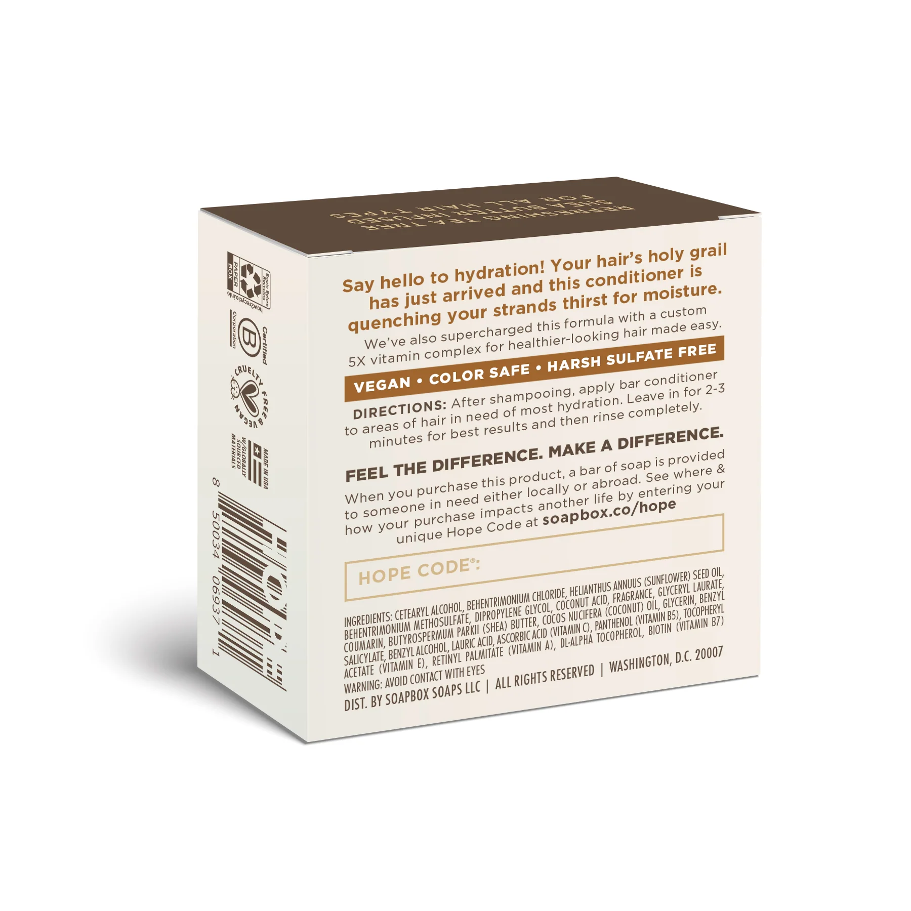 Coconut Oil Moisturizing Conditioner Bar - Image 2