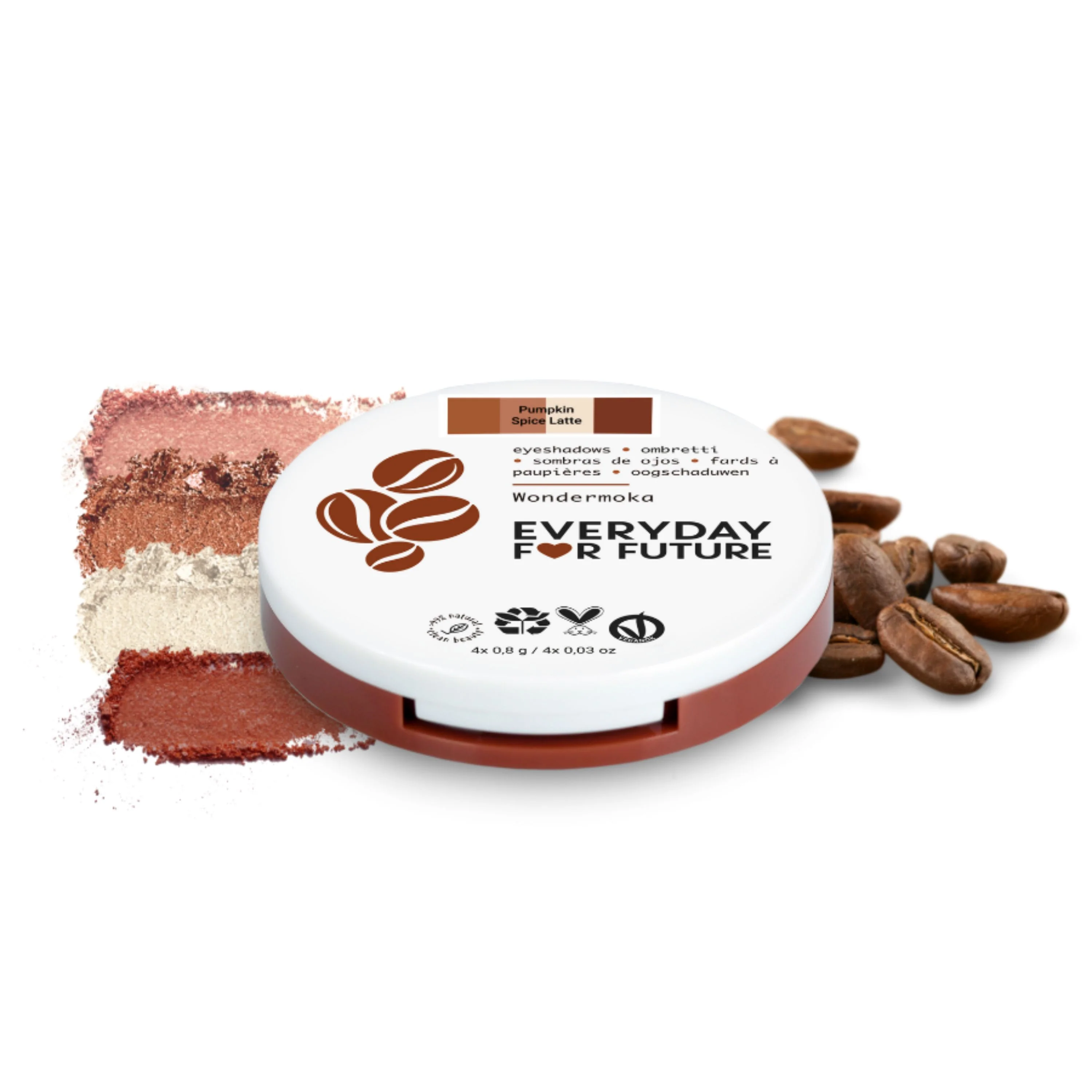 Coffee Oil Infused Pigmented Eyeshadow Palette - Image 7