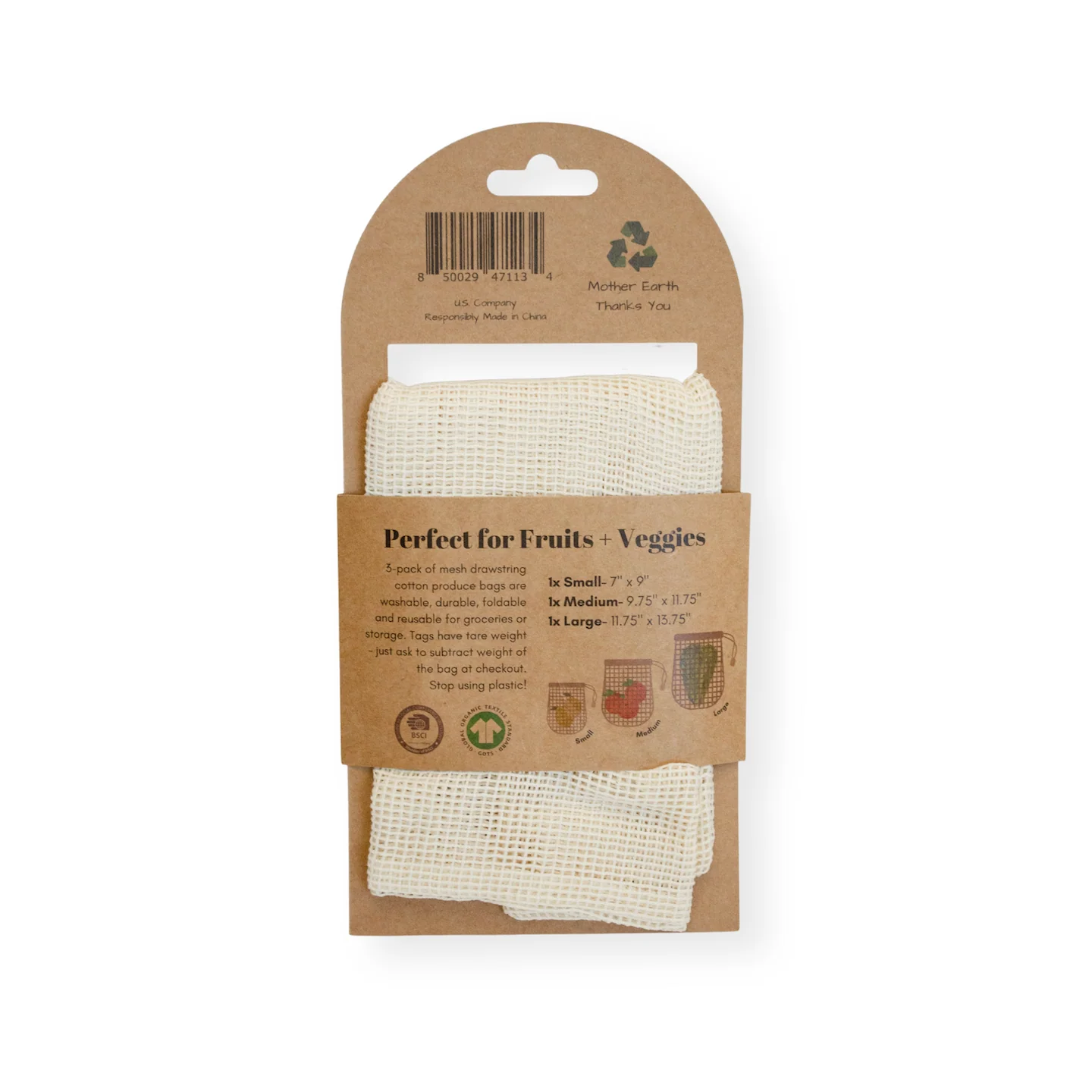 Cotton Mesh Produce Bags Pack - Image 7