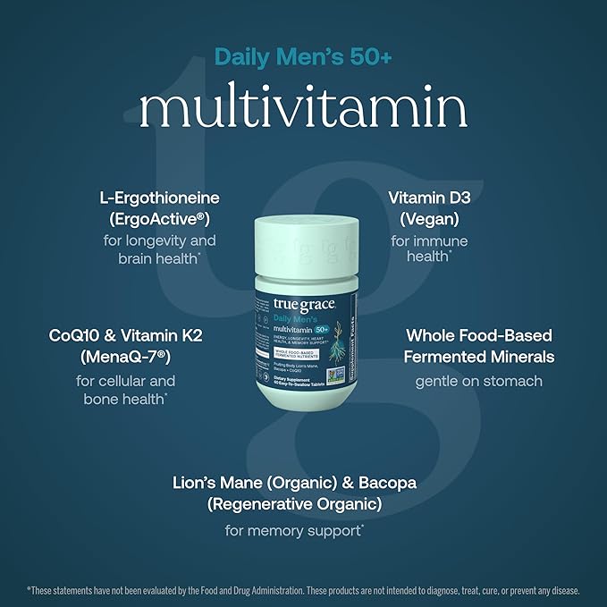 Daily Men’s 50+ Multivitamin Tablets - Longevity & Memory Support* - Image 2