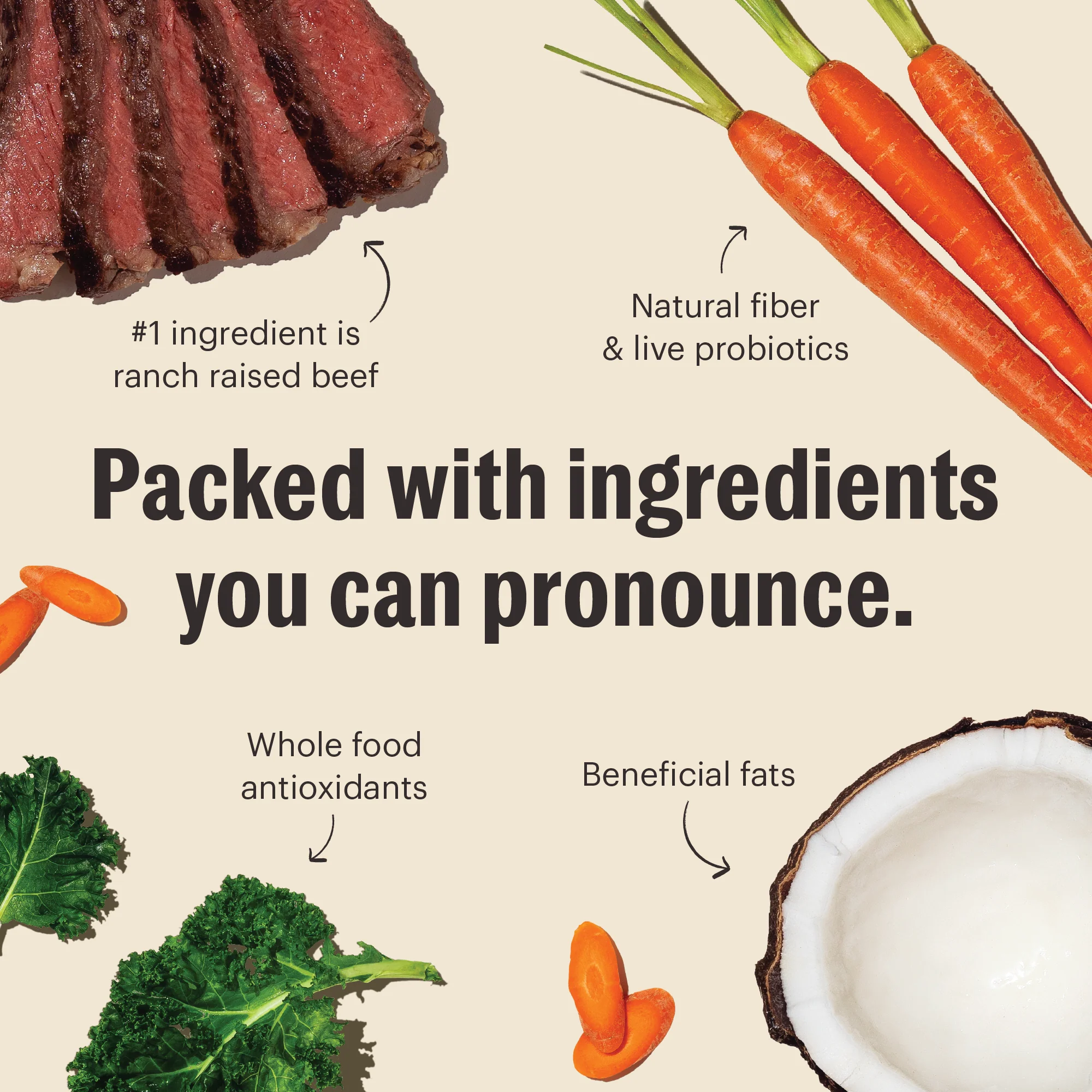 Dry Dog Food, Grain Free Beef Whole Food Clusters - Image 7