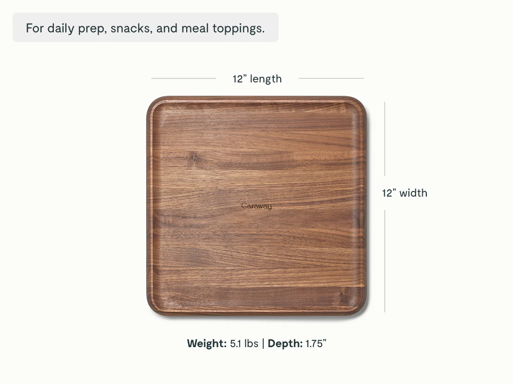 Edge-Grain Wood Prep & Serve Butcher Block, 12" - Image 10