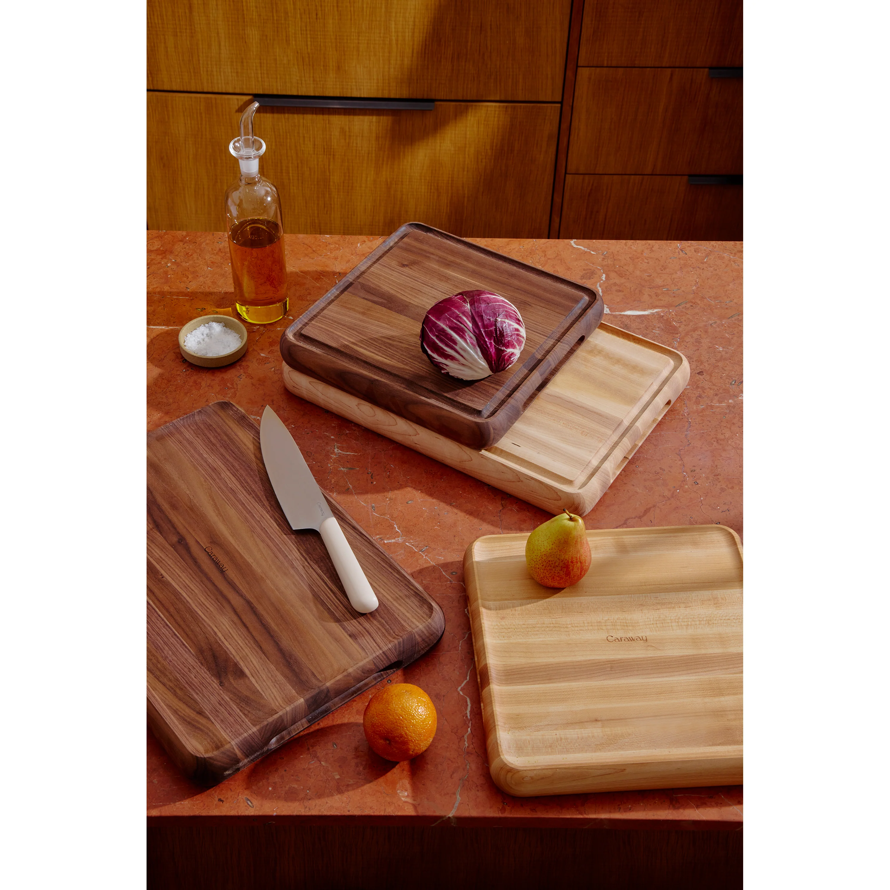 Edge-Grain Wood Prep & Serve Butcher Block, 12" - Image 3