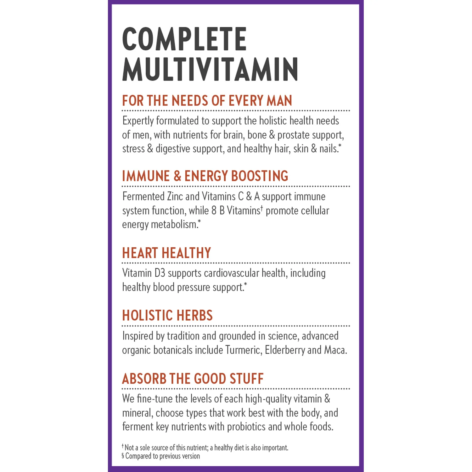 Every Man™'s One Daily Multivitamin - For Immune, Energy, Stress & Heart Support - Image 6
