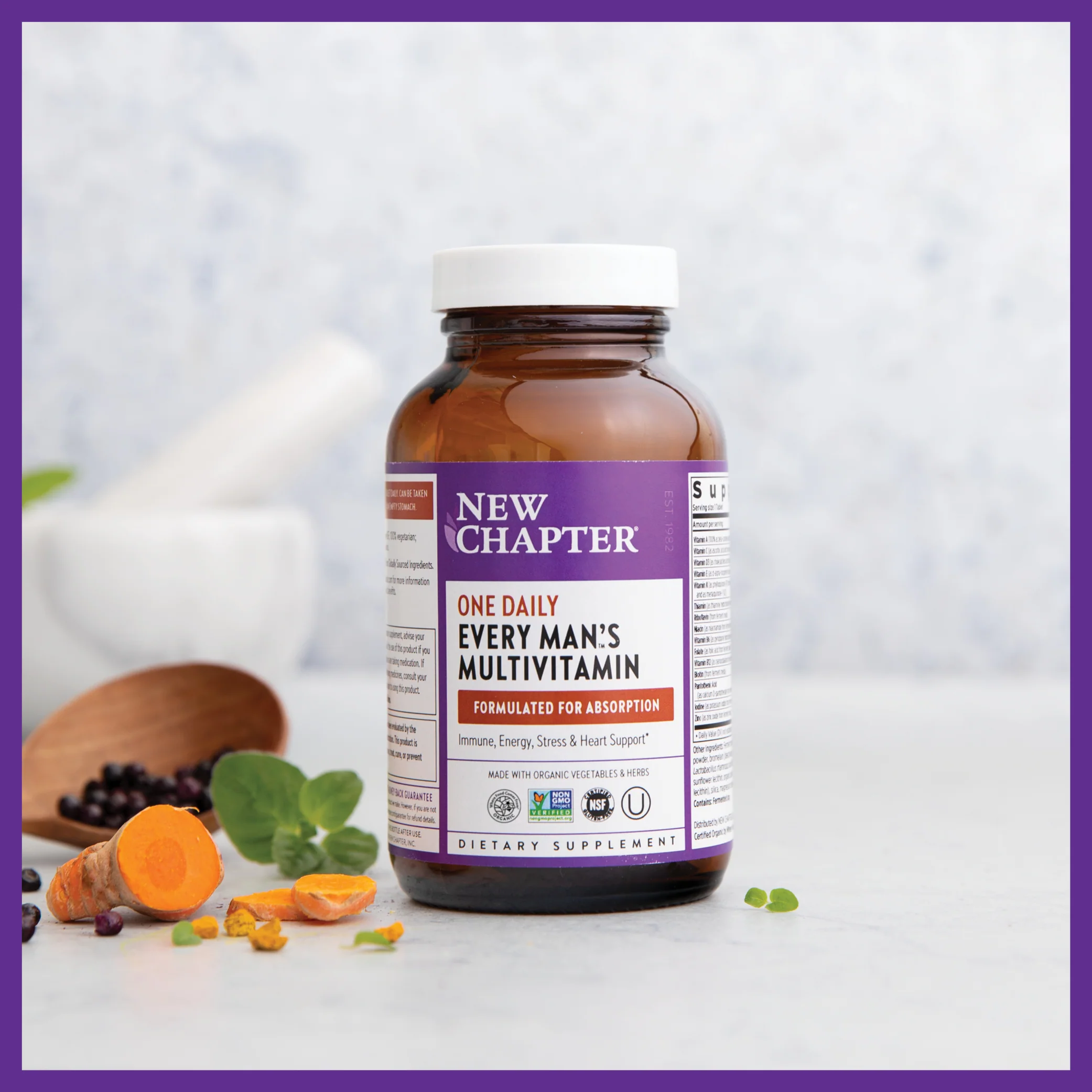 Every Man™'s One Daily Multivitamin - For Immune, Energy, Stress & Heart Support - Image 9