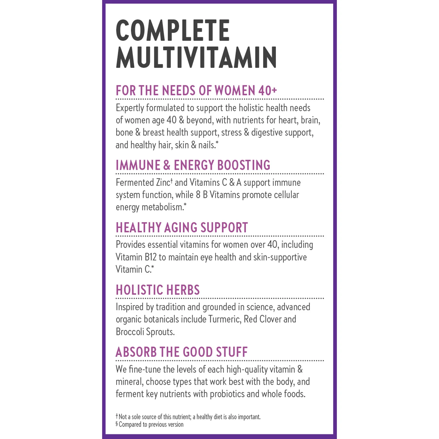 Every Woman™'s One Daily 40+ Multivitamin - For Immune, Energy & Healthy Aging Support - Image 4