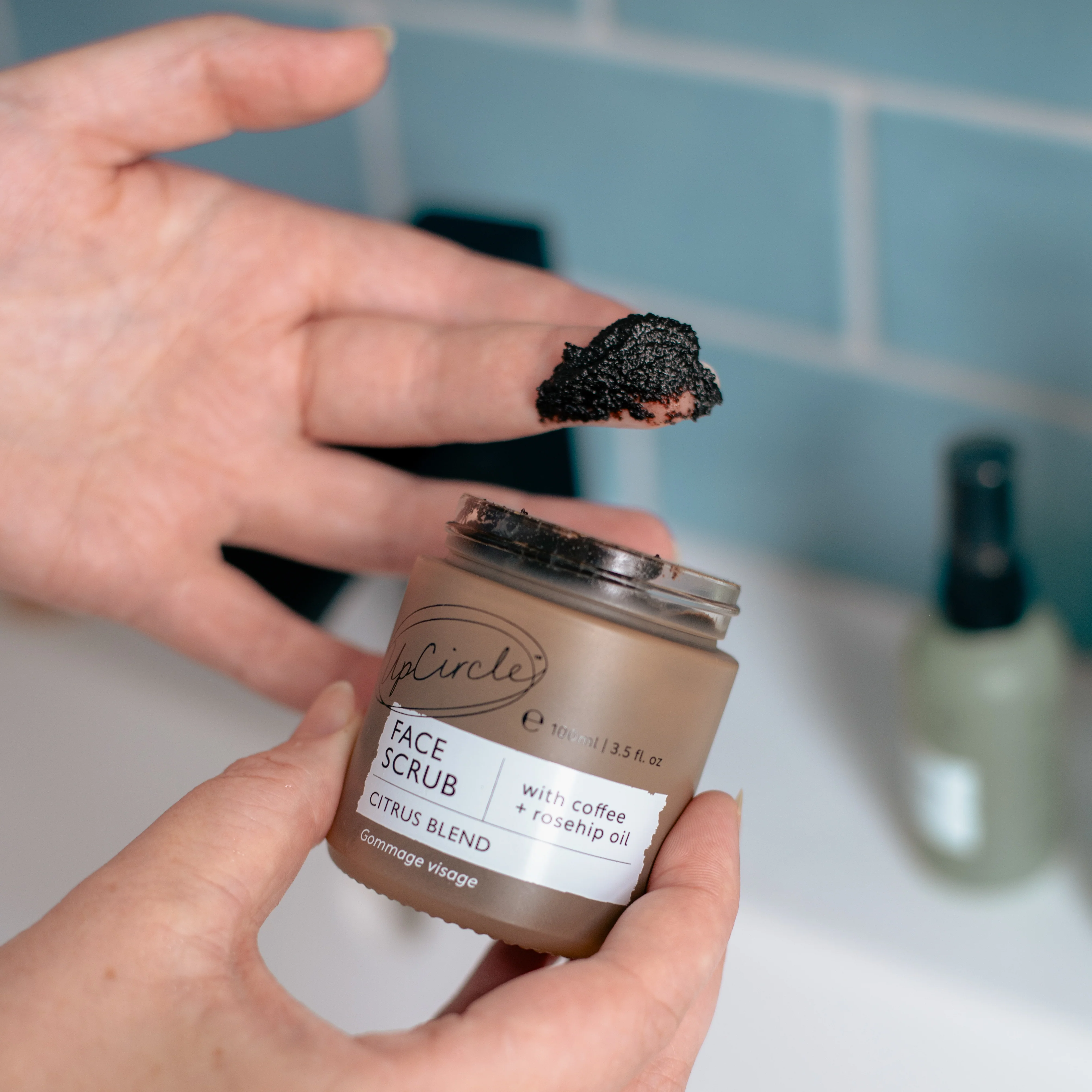 Face Scrub with Coffee + Rosehip Oil - Citrus Blend - Image 4