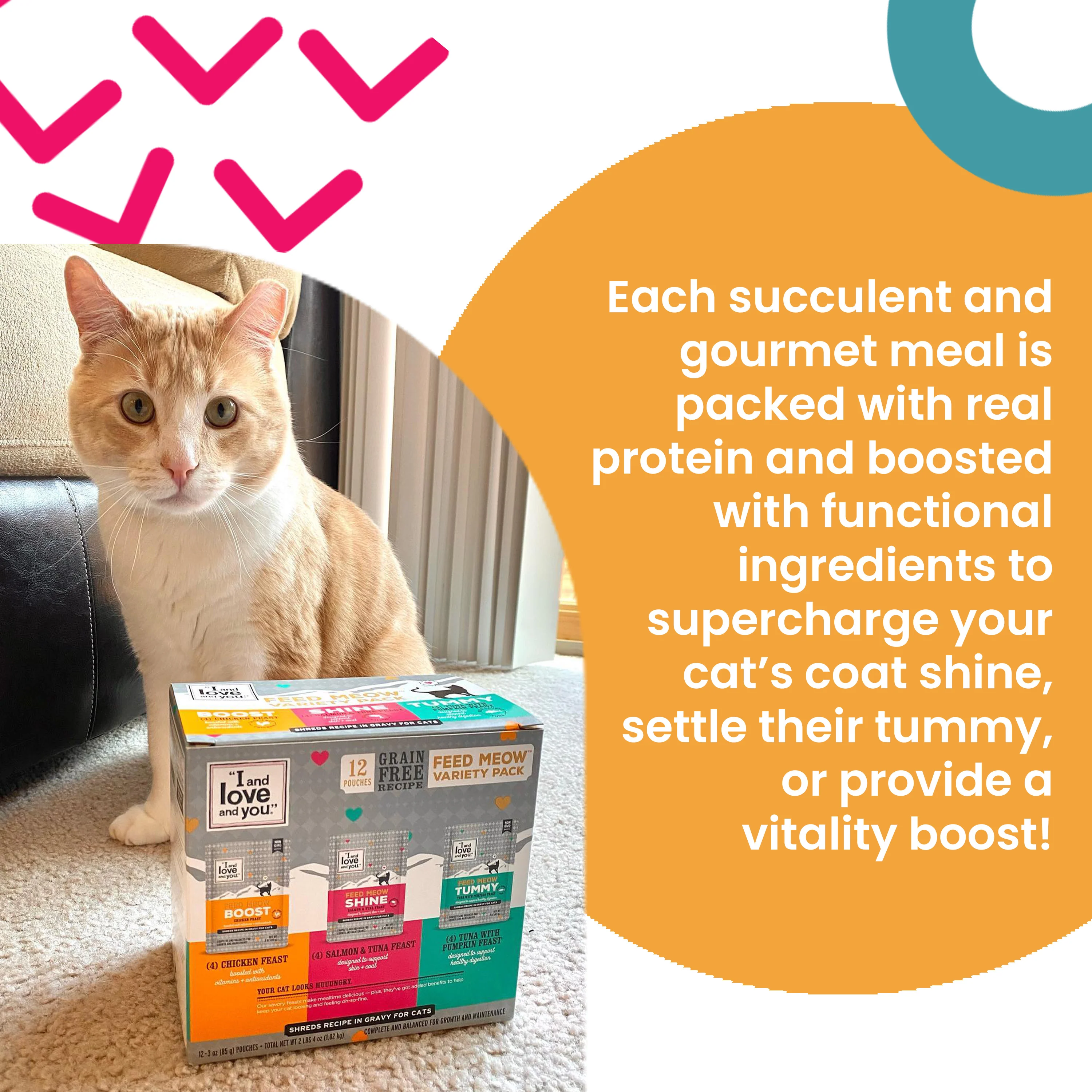 Feed Meow Variety Pack Grain-Free Chunks In Gravy Wet Cat Food - Image 5
