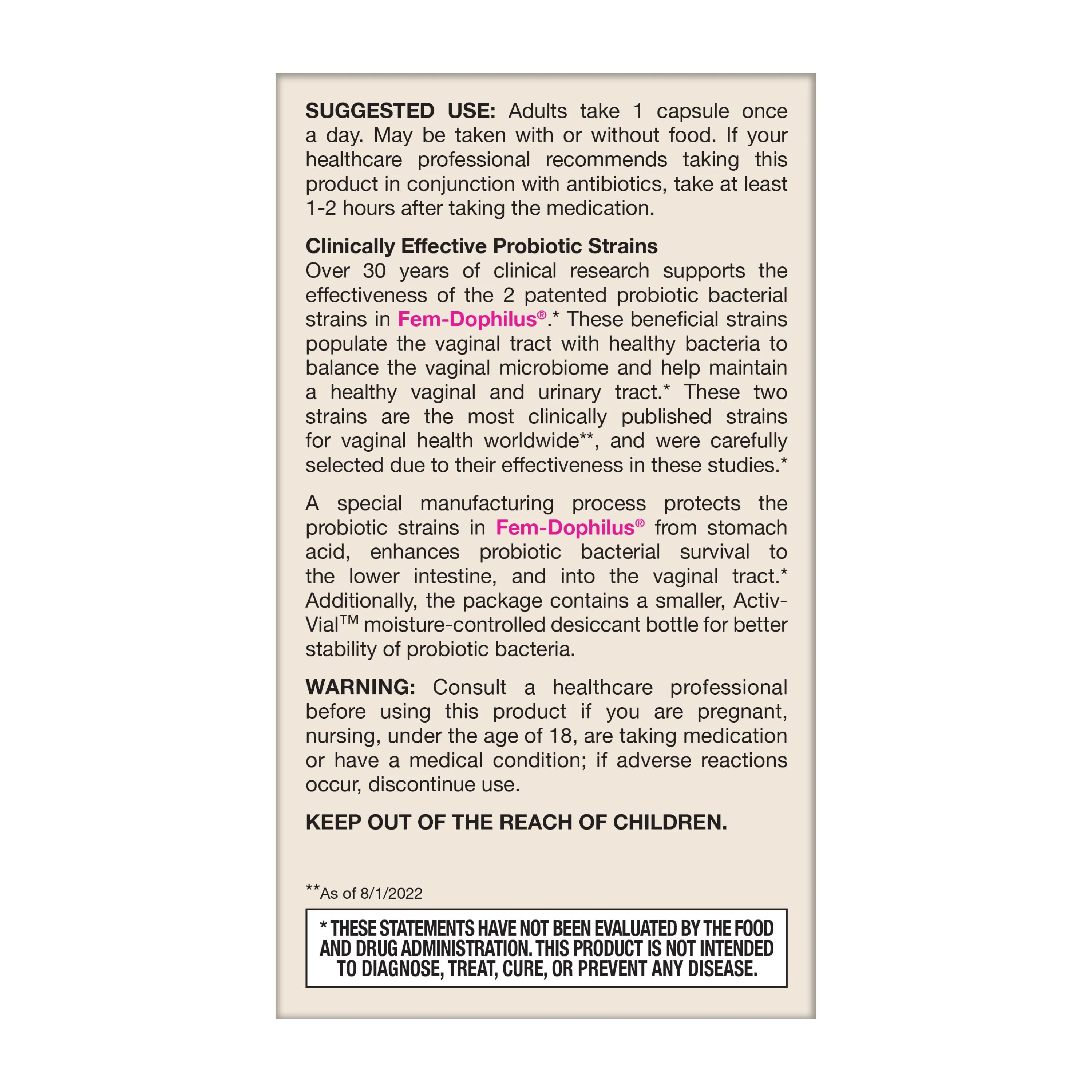 Fem-Dophilus Probiotics - Image 3