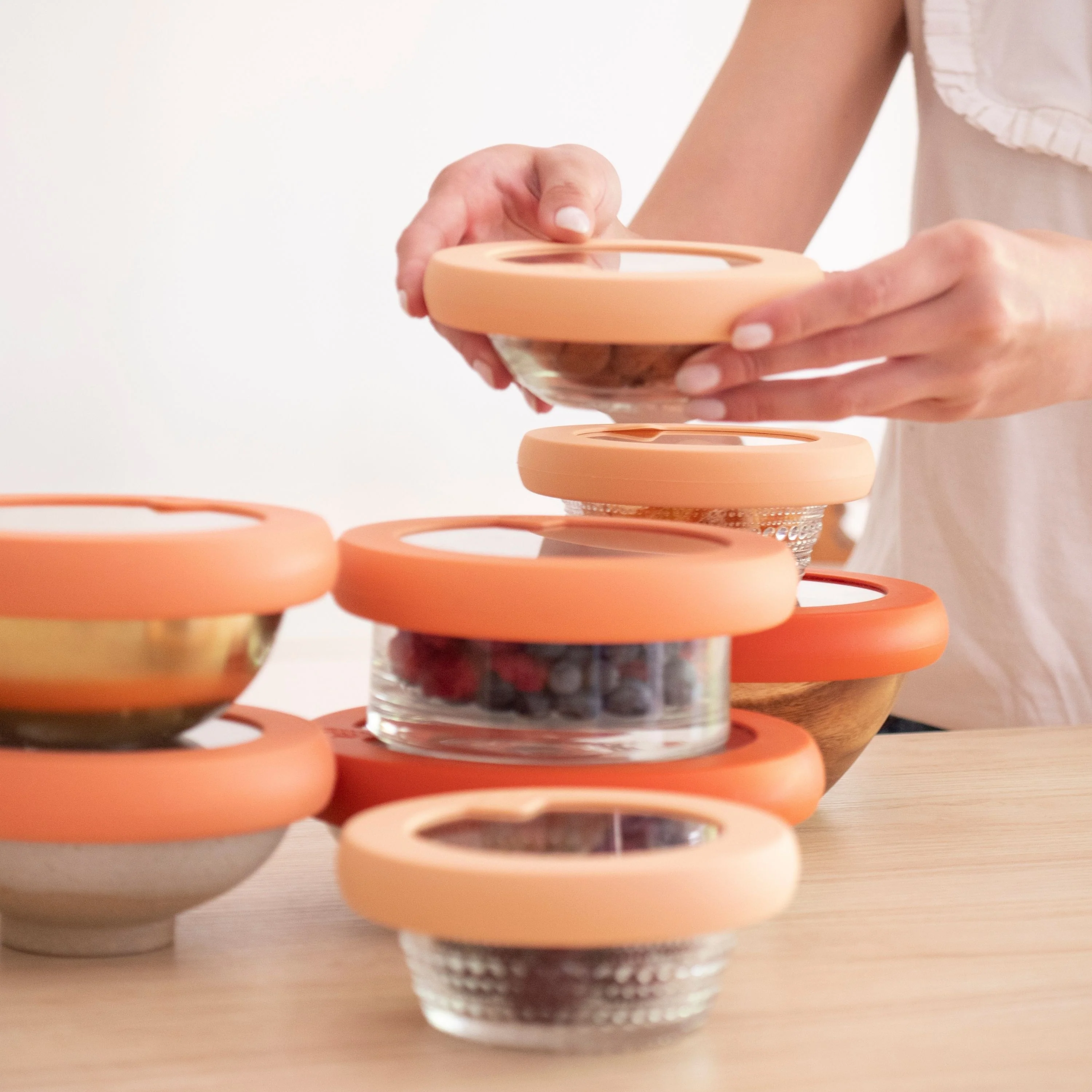 Flexible Silicone and Glass Bowl Lids - Image 4