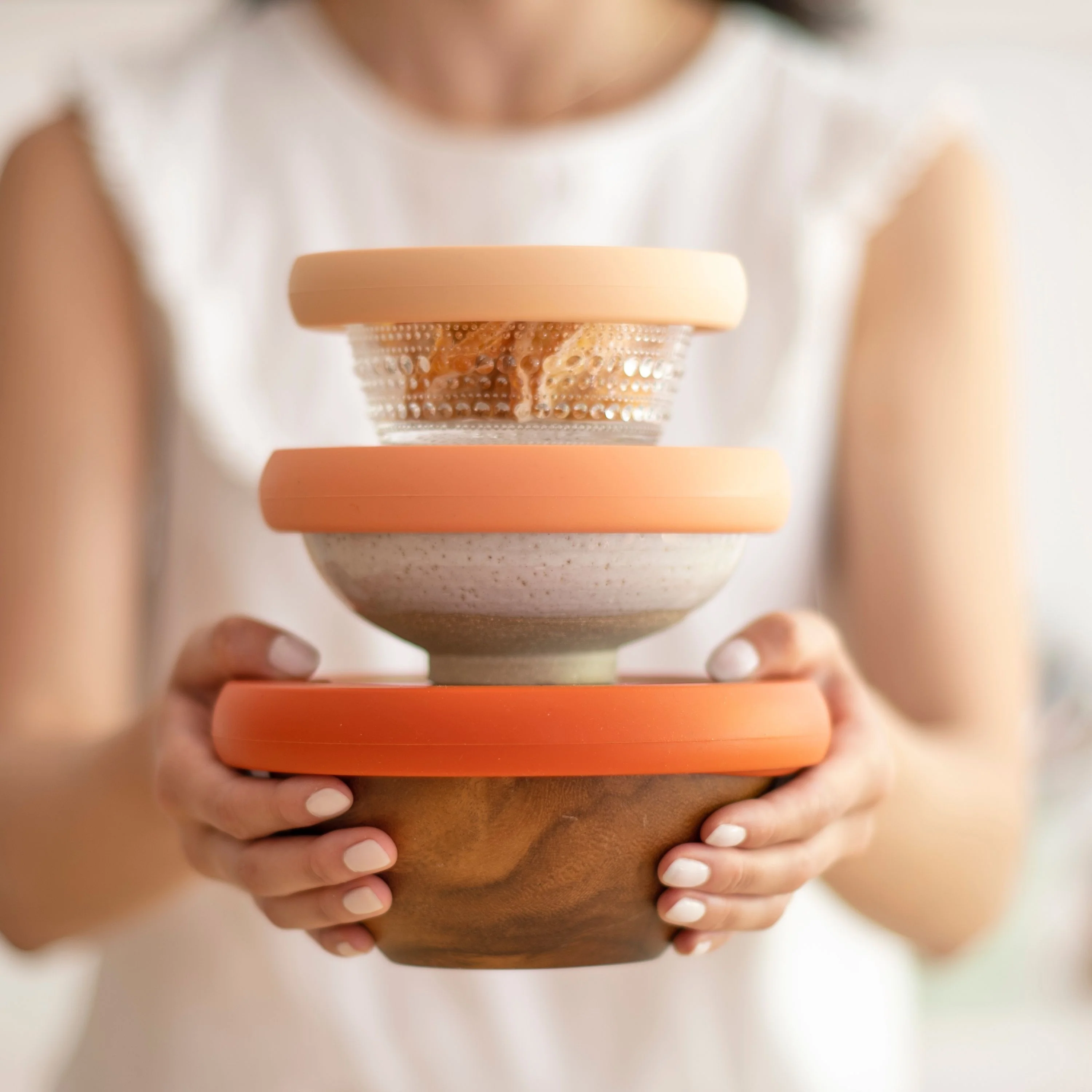 Flexible Silicone and Glass Bowl Lids - Image 5