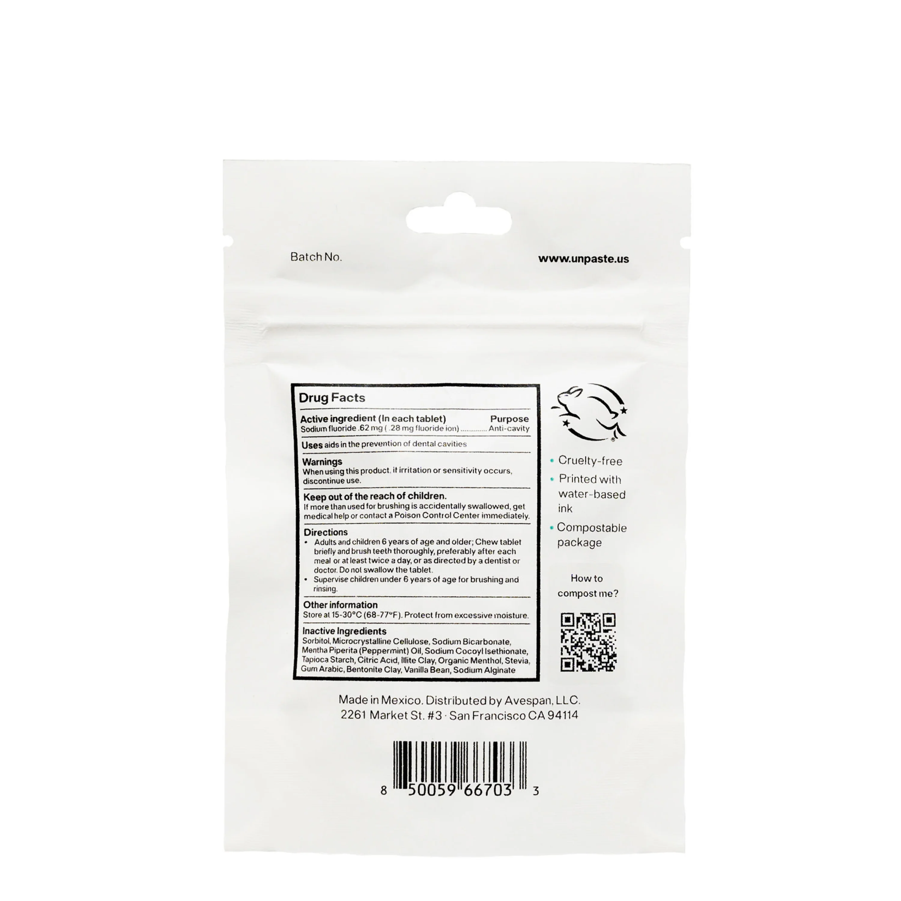 Fluoride Mint Toothpaste Tablet - Image 2