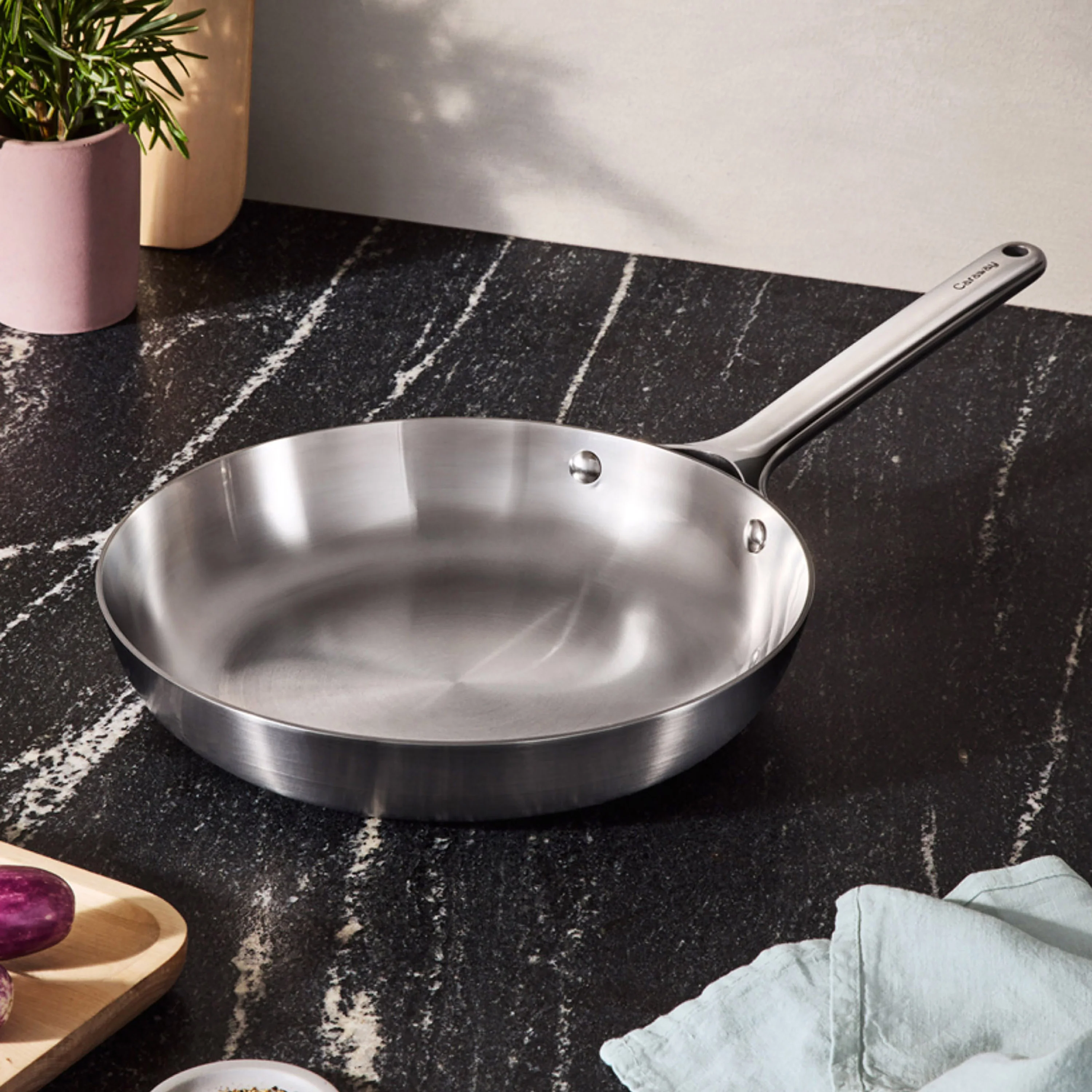 Stainless Steel Fry Pan, 8" - Image 3