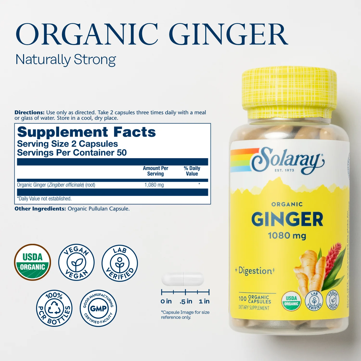Ginger Organic, 1080 mg - Image 3