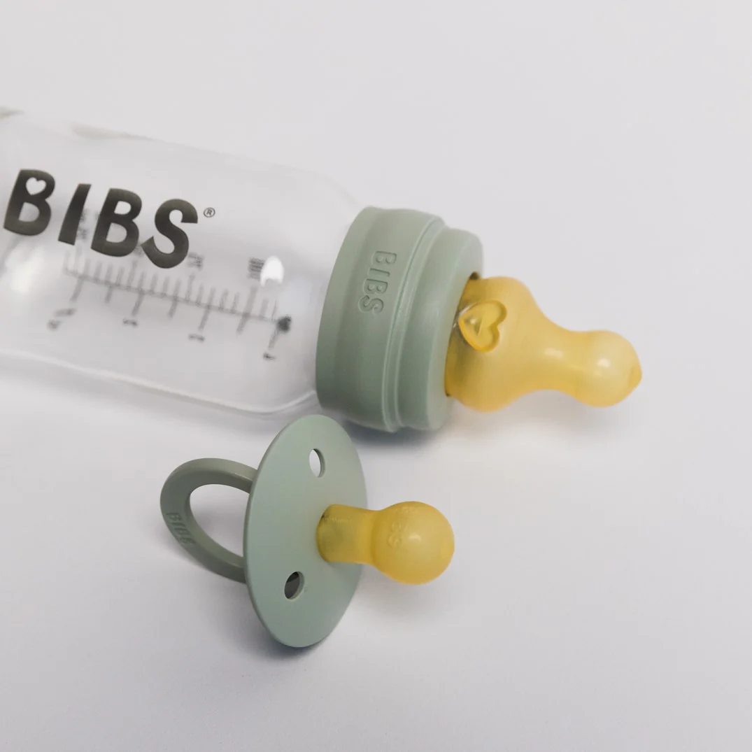 Glass Baby Bottle with Natural Rubber Nipple Set - Slow Flow 0+ Months - Image 13
