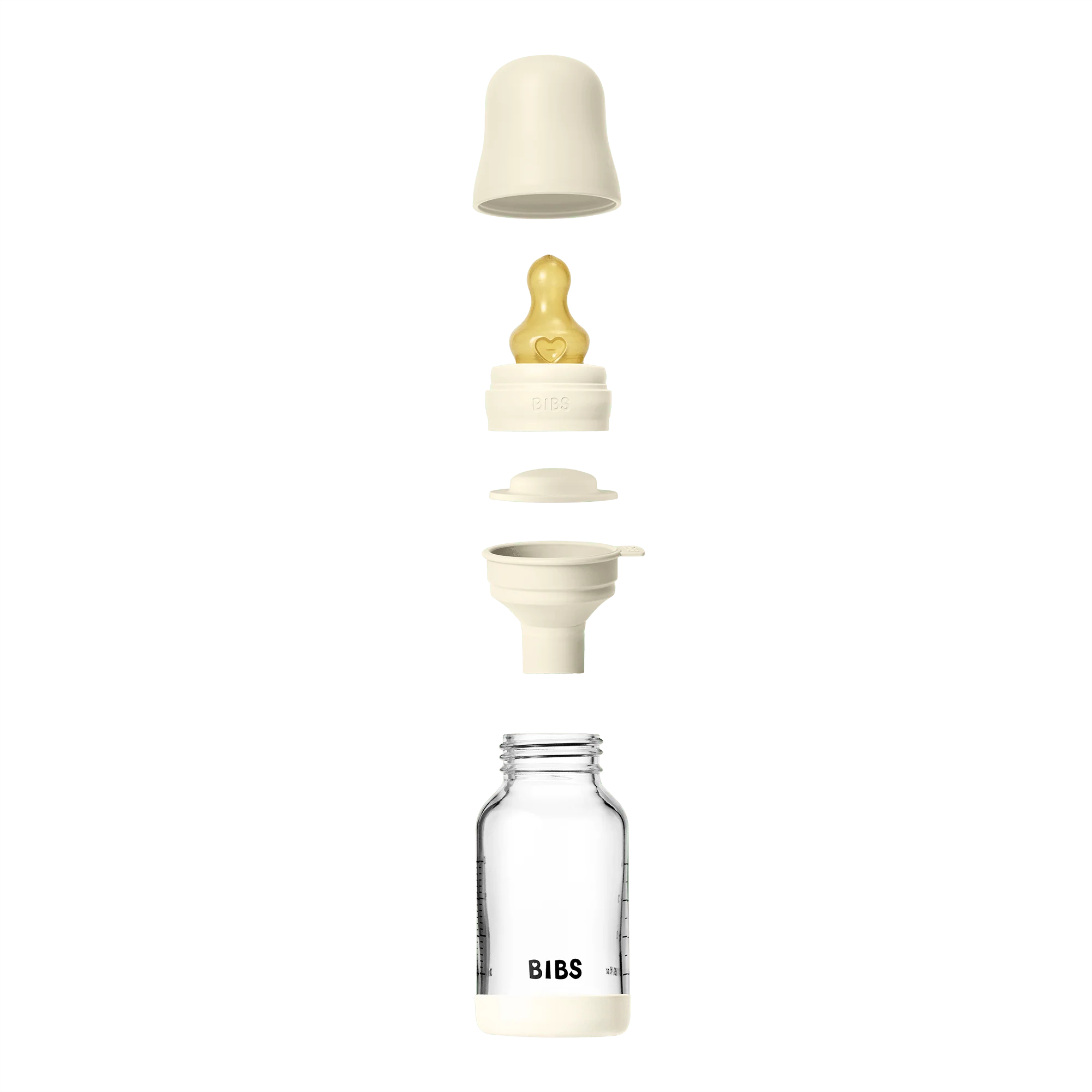 Glass Baby Bottle with Natural Rubber Nipple Set - Slow Flow 0+ Months - Image 3