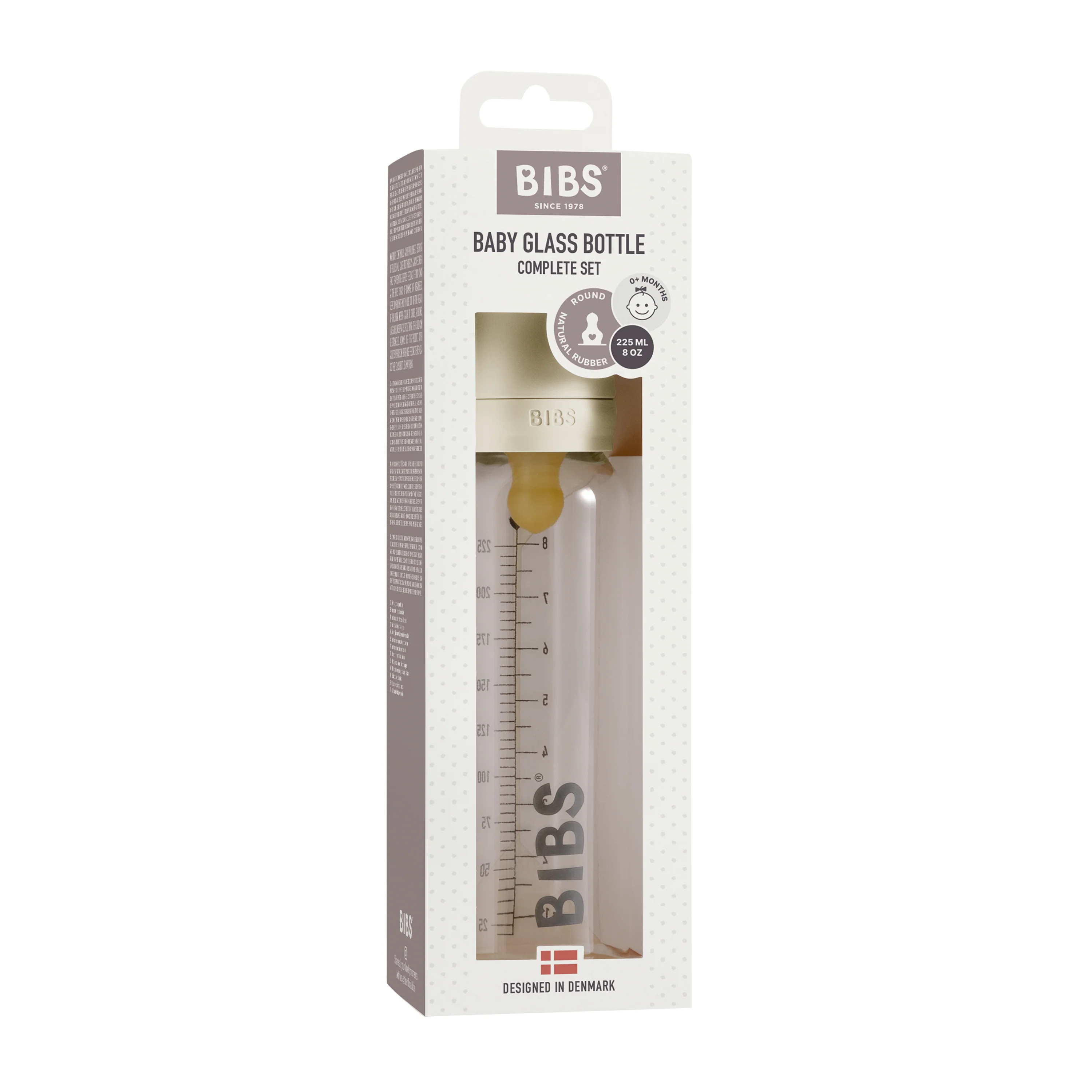 Glass Baby Bottle with Natural Rubber Nipple Set - Medium Flow 2+ Months - Image 6