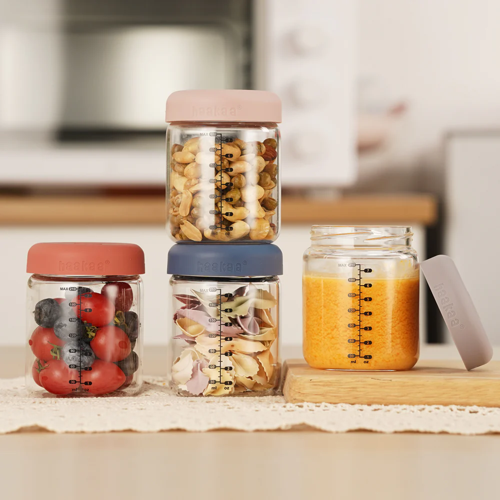 Glass Baby Food Storage Jar Set - Image 3