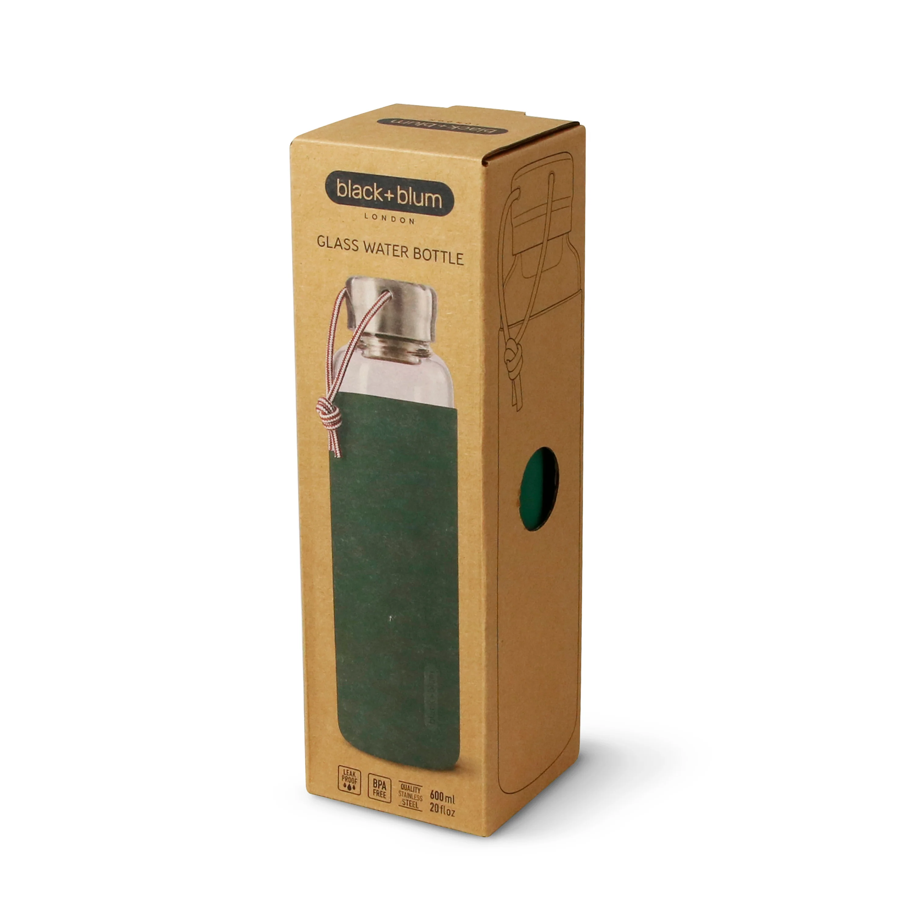 Glass Water Bottle with Stainless Steel Lid - Image 6