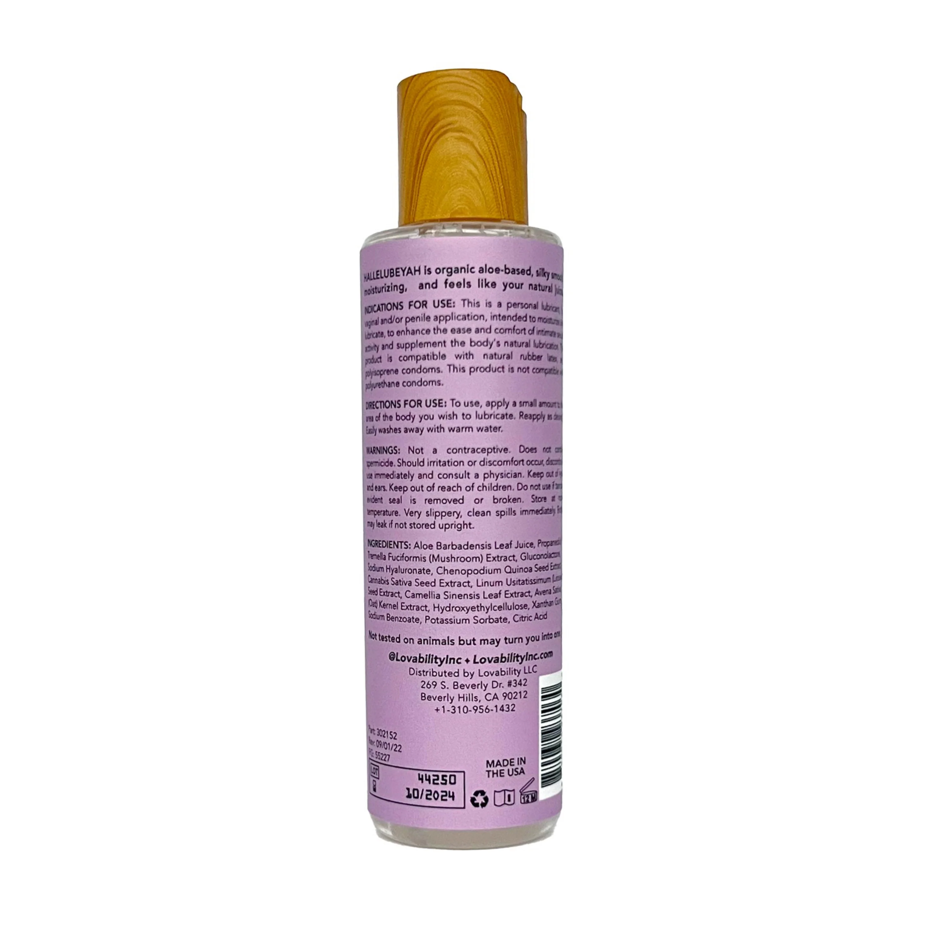 HALLELUBEYAH® Organic Aloe Lubricant - Image 3