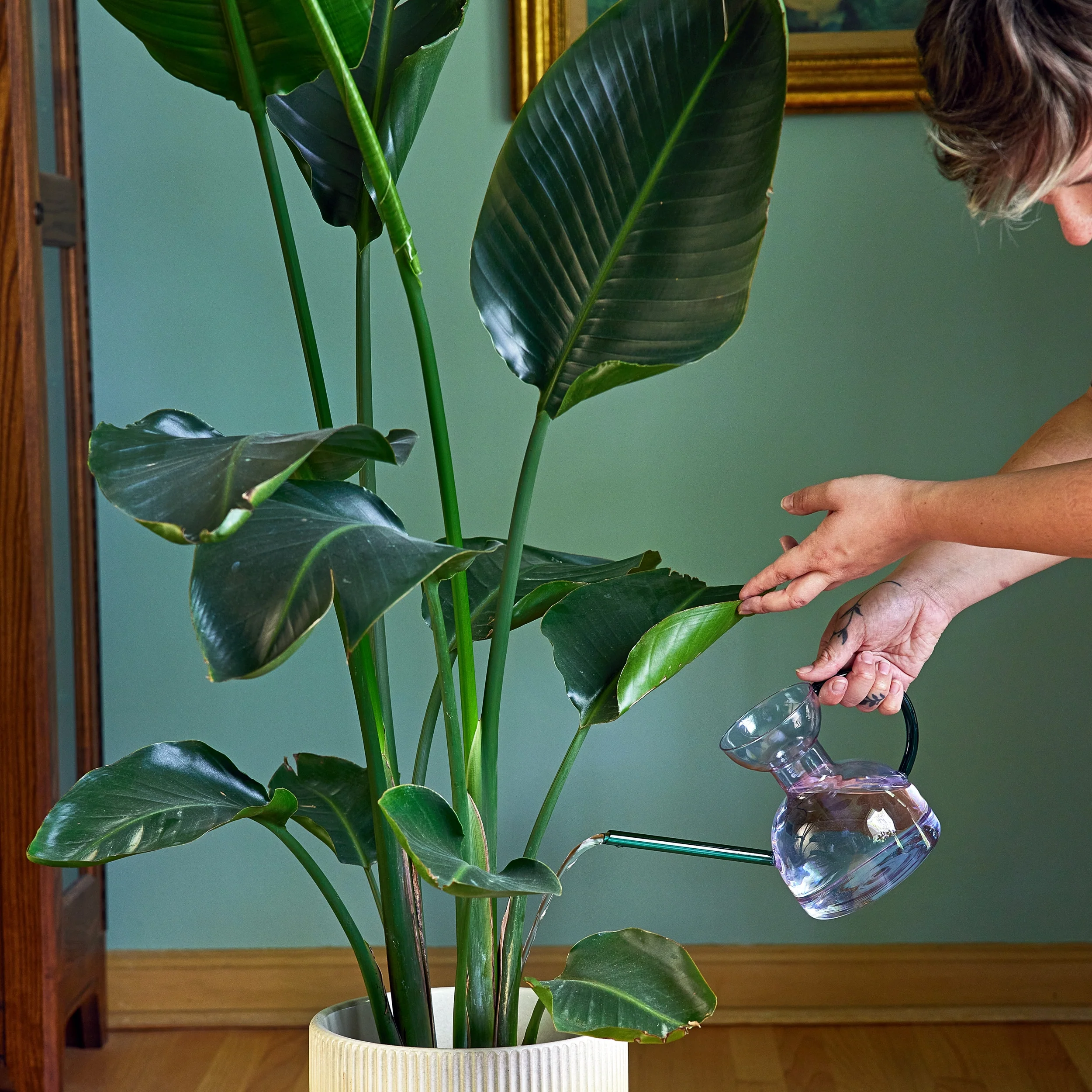 Handcrafted Borosilicate Glass Watering Can - Image 9