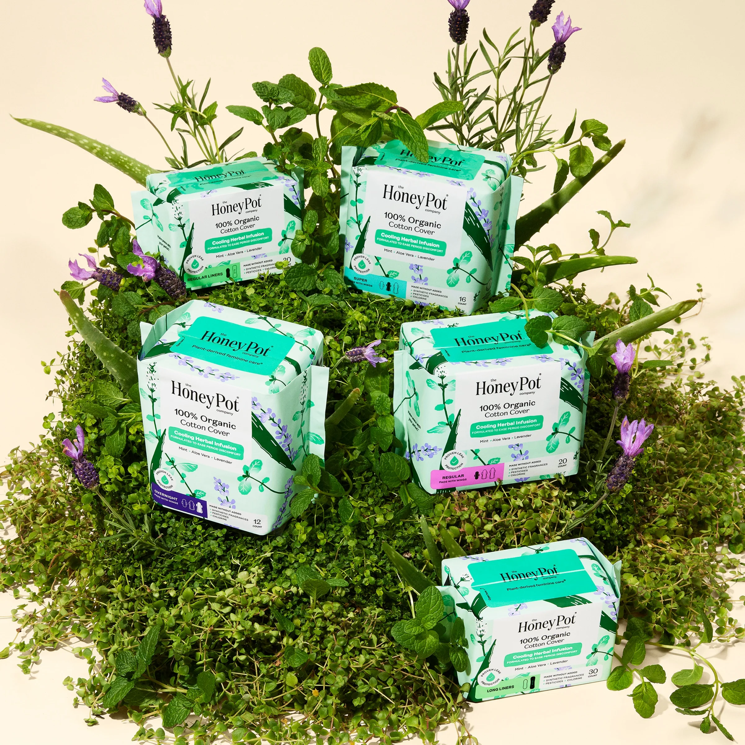 100% Organic Cotton Cover Regular Menstrual Pads - Herbal-Infused - Image 4
