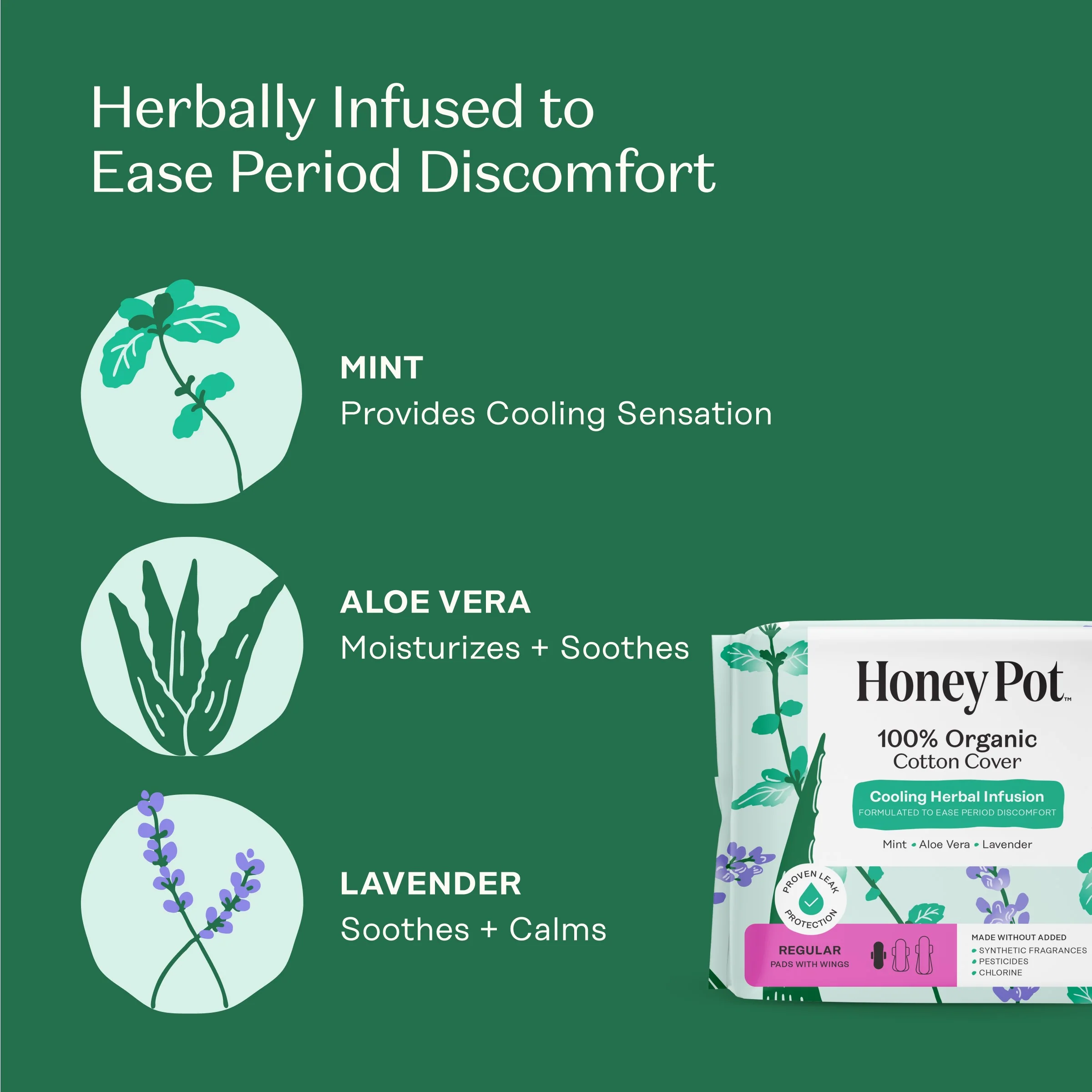100% Organic Cotton Cover Regular Menstrual Pads - Herbal-Infused - Image 5