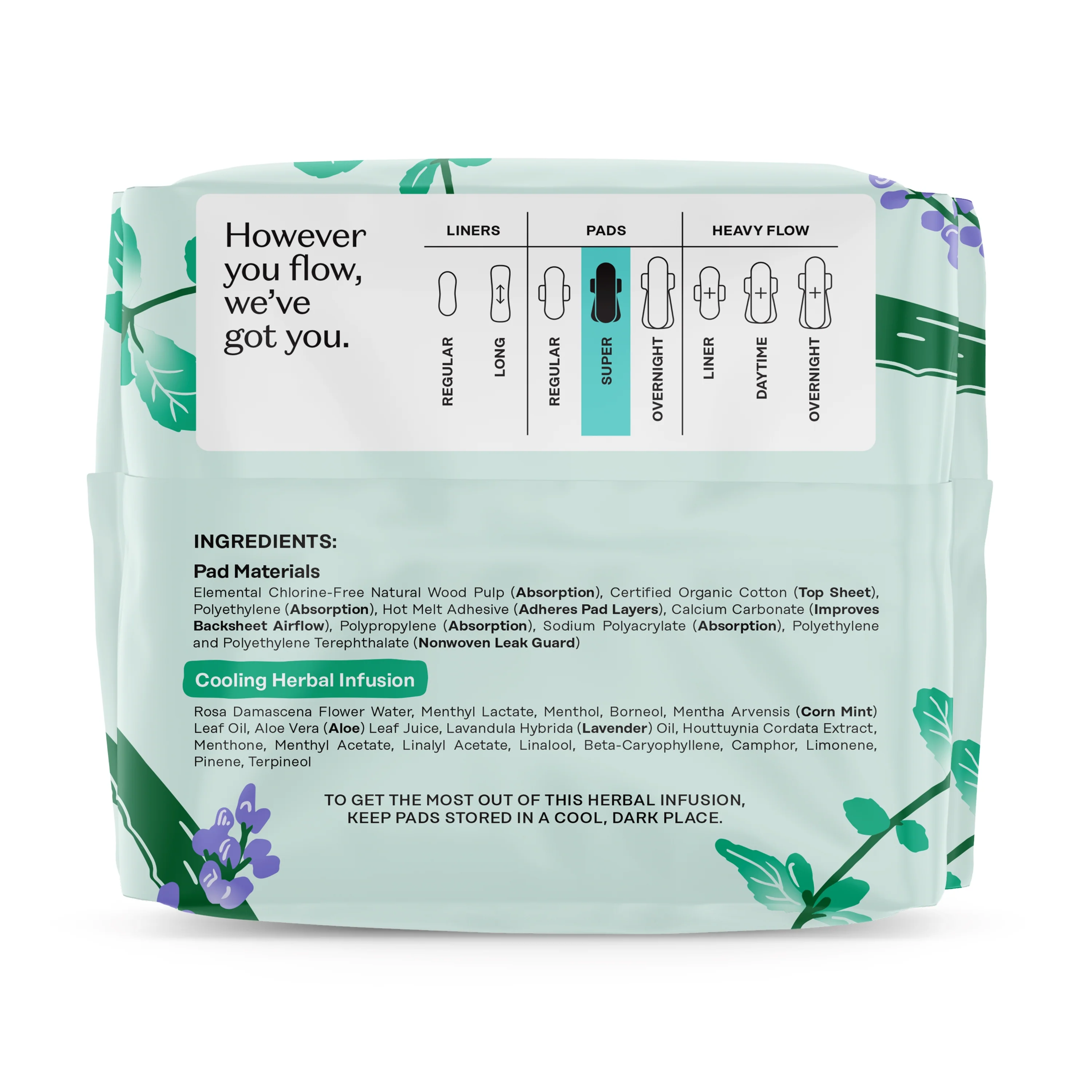 100% Organic Cotton Cover Super Menstrual Pads - Herbal-Infused - Image 10