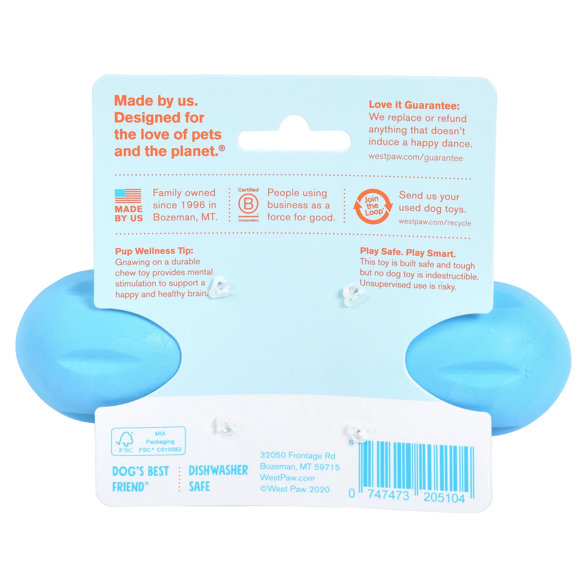 Hurley® Super Chewers Dog Bone Toy, Helps Reduce Pet Anxiety and Boredom, Made from Zero-Waste Plastic - Small - Image 3