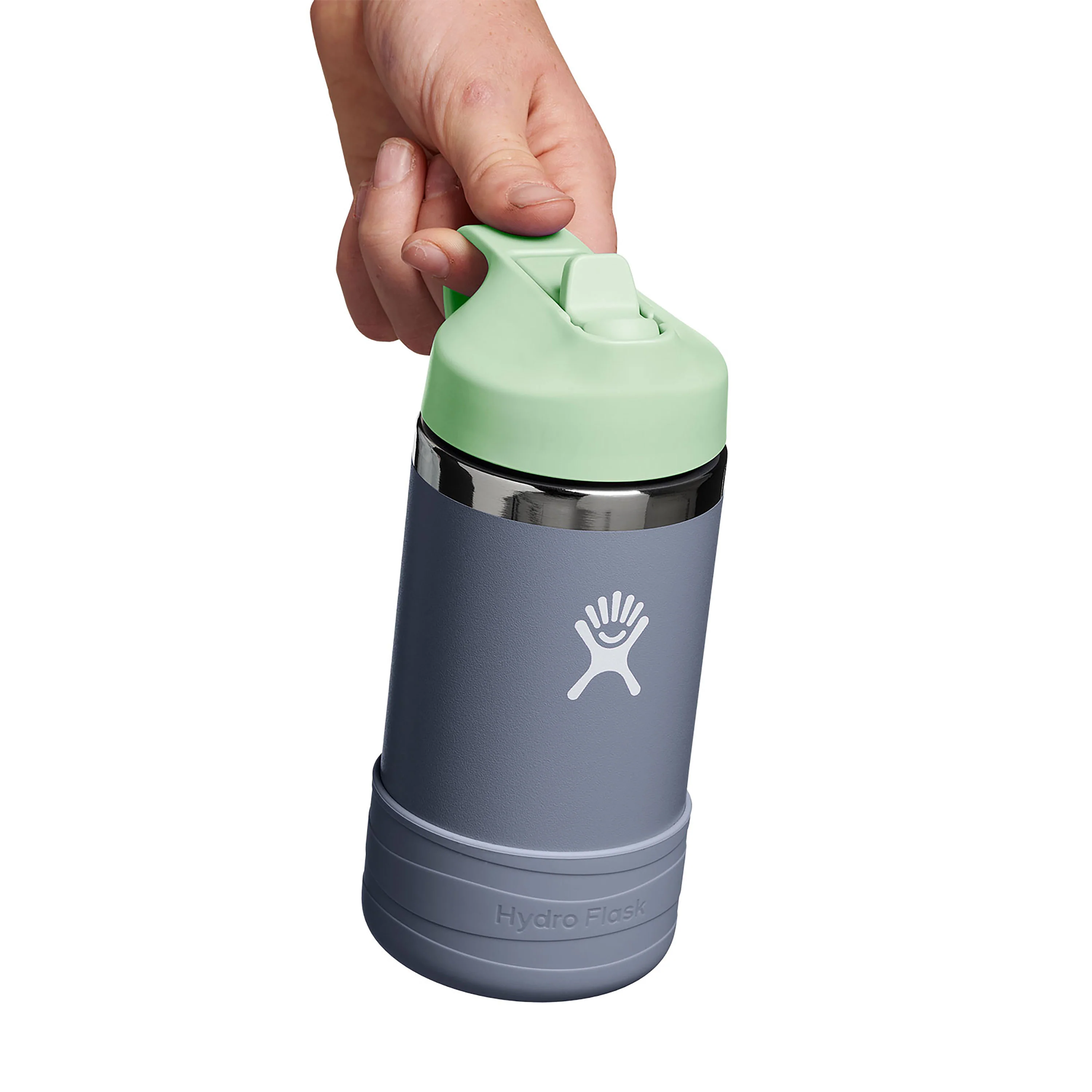 Kids Stainless Steel Wide Mouth Bottle with Straw Cap & Boot, 12 oz - Image 12