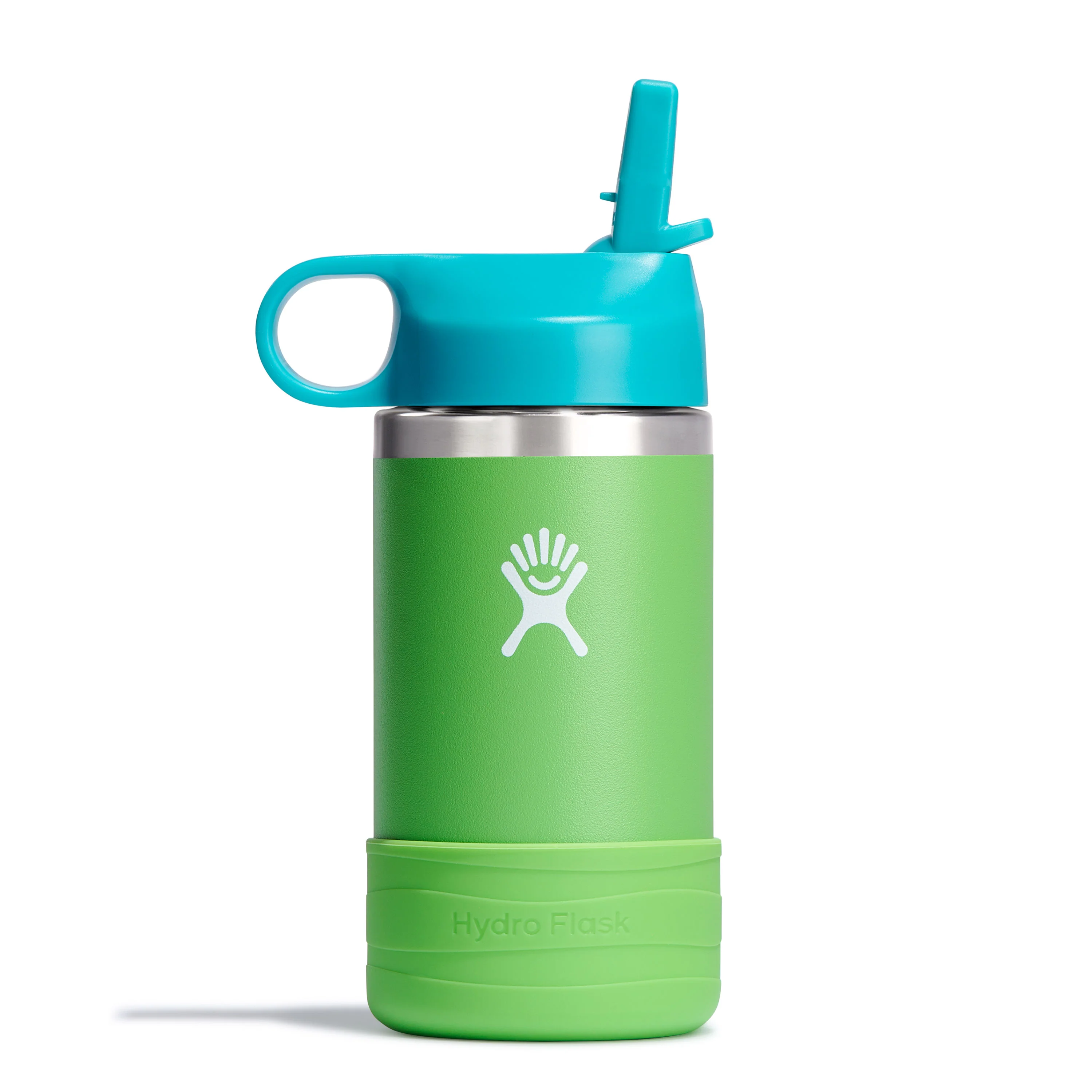 Kids Stainless Steel Wide Mouth Bottle with Straw Cap & Boot, 12 oz - Image 8
