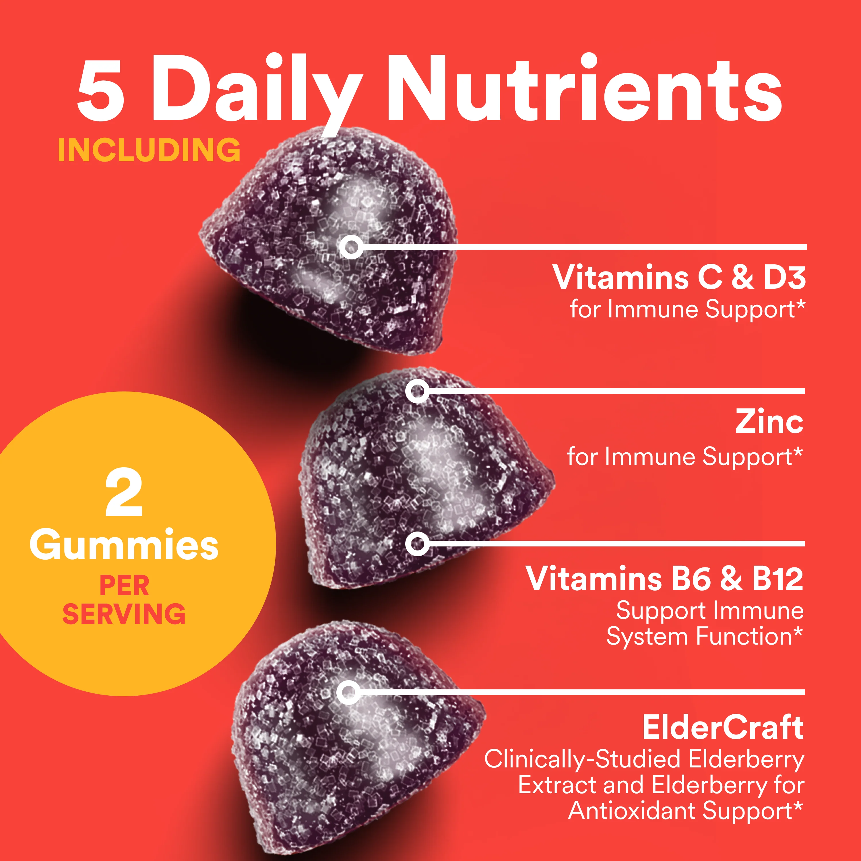 Kids Triple Action Immunity + Elderberry Gummies - Image 9