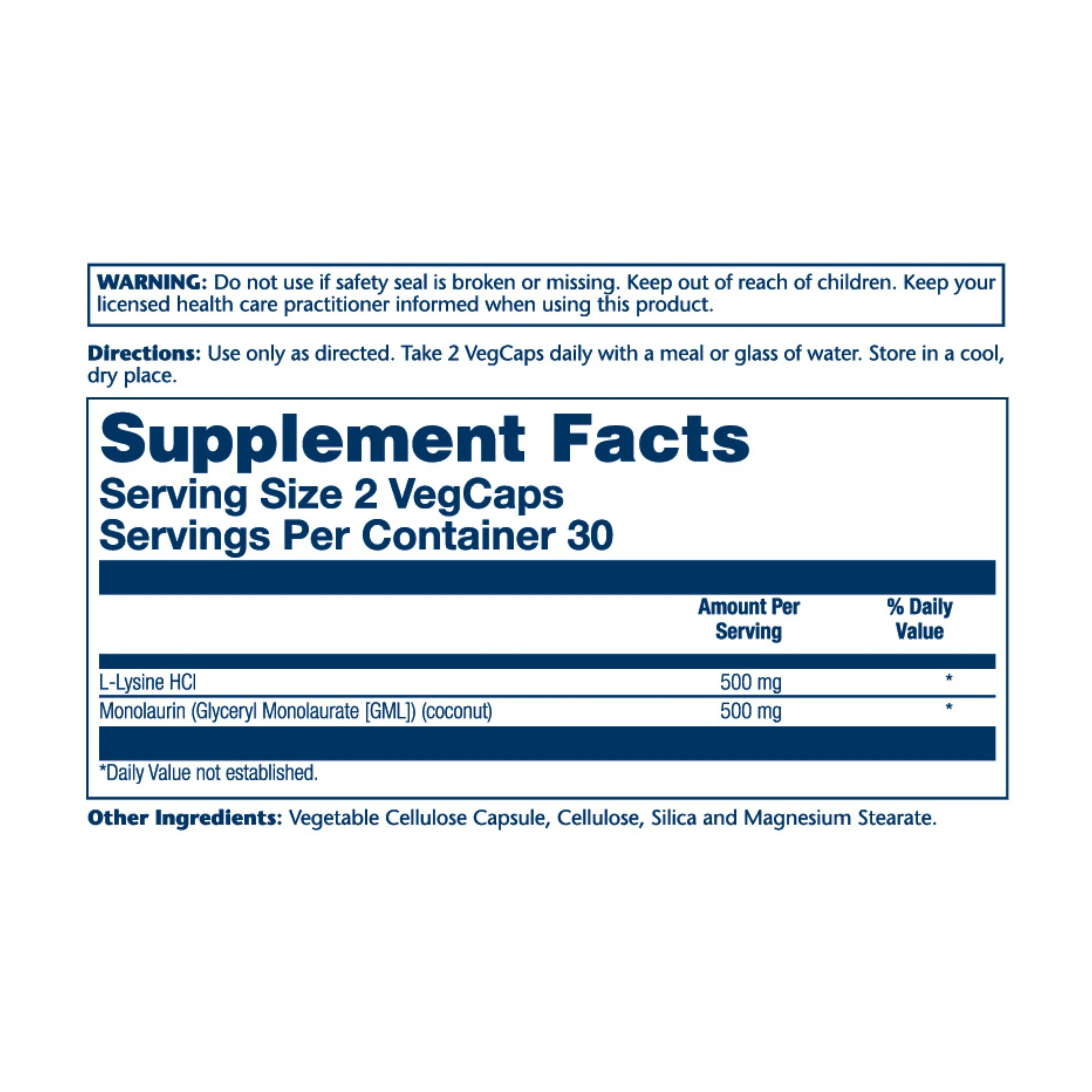 L-Lysine Monolaurin 1:1 Ratio Veg Capsule - Image 2