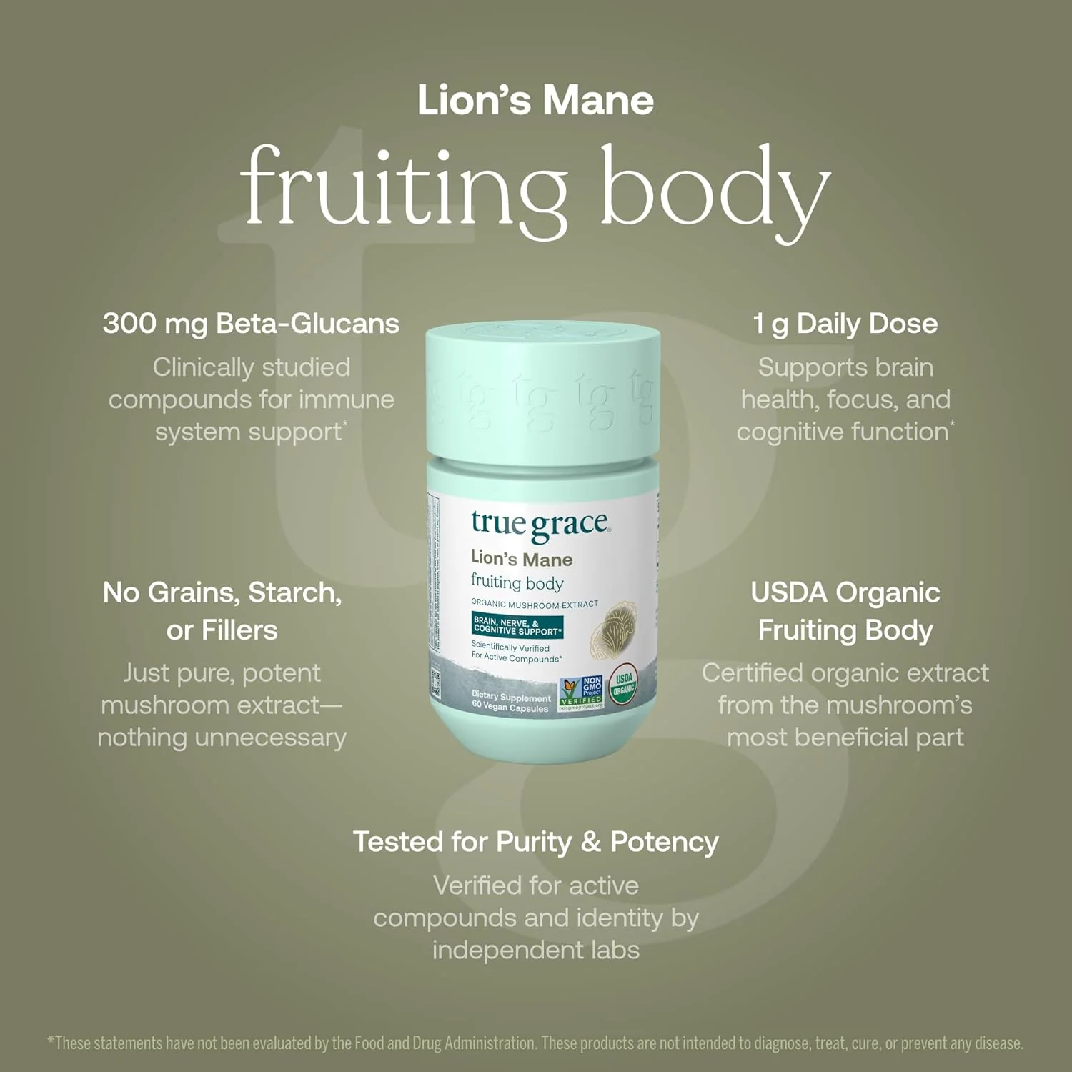Lion's Mane Capsules - Brain, Nerve & Cognitive Support* - Image 3