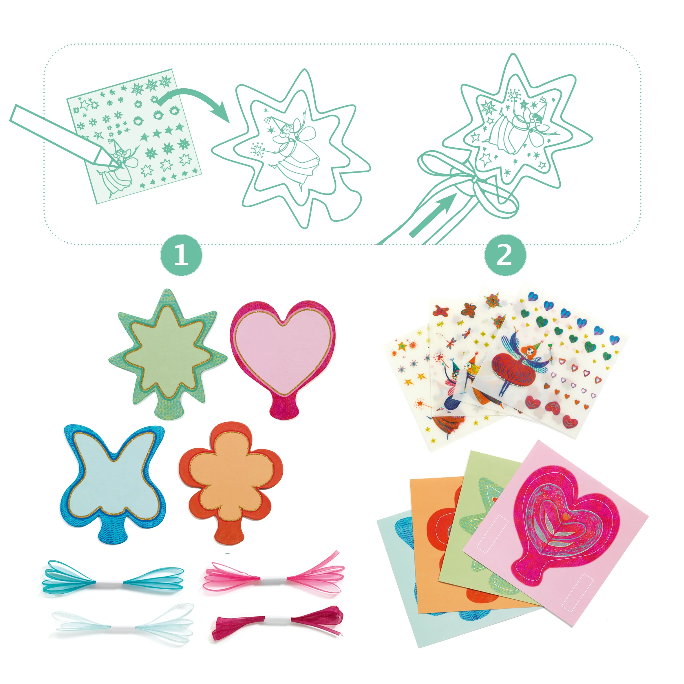 Little Fairies Wands DIY Craft Kit made from FSC® Certified Paper - Image 3