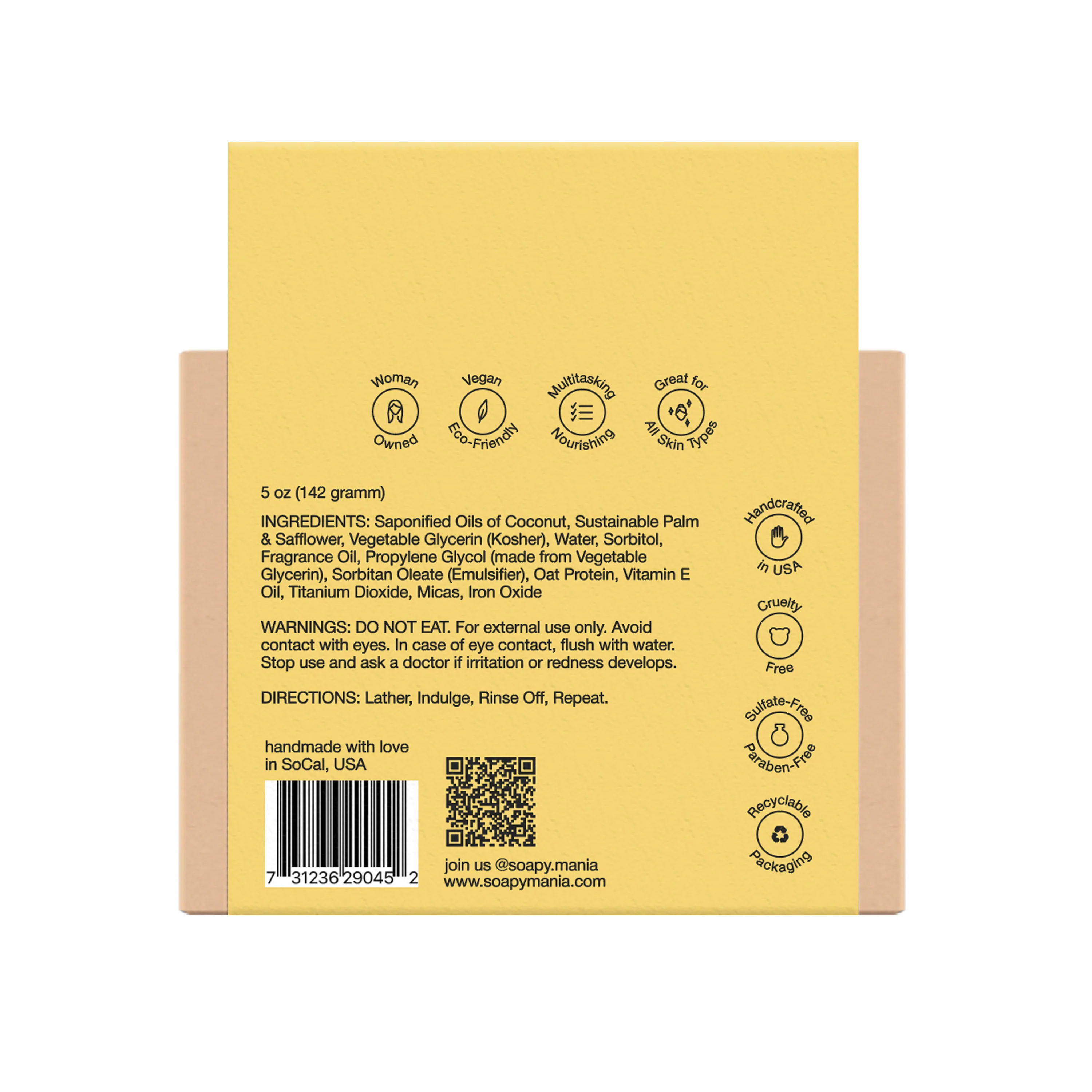 Mango Coconut Sorbet Hydrating Bar Soap - Image 6