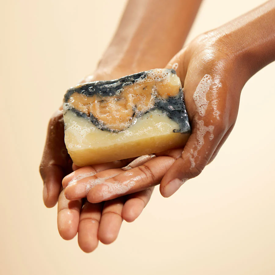 Marble Activated Charcoal Facial Bar with Brazilian Yellow Clay - Image 2