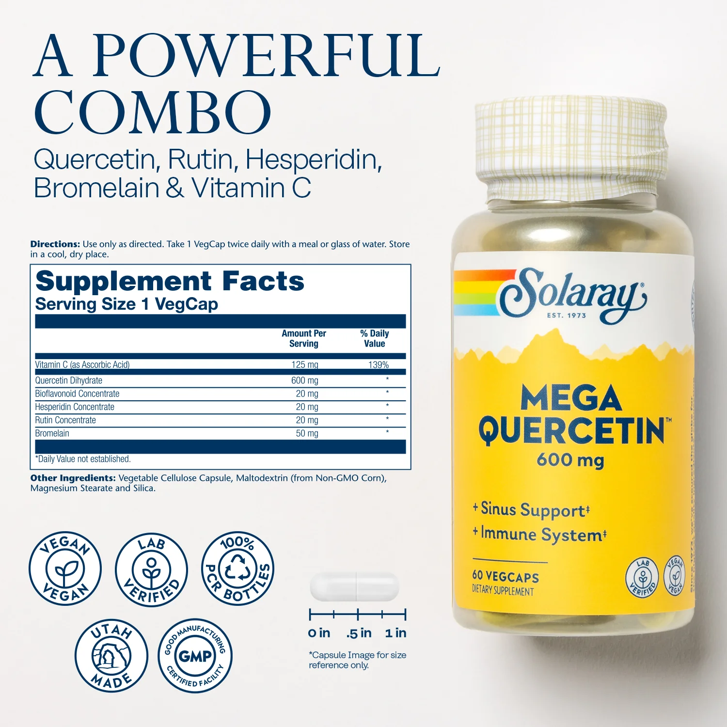 Mega Quercetin, 600 mg - Image 3
