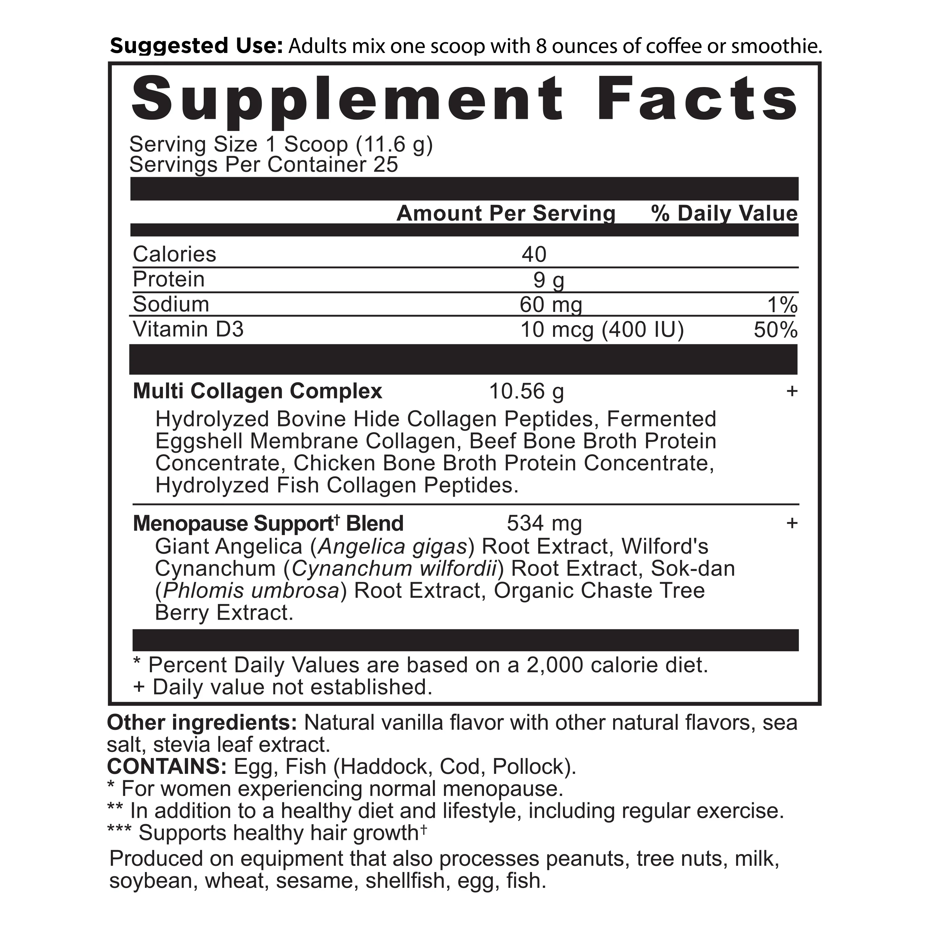 Menopause Support + Collagen Vanilla Powder - Image 2