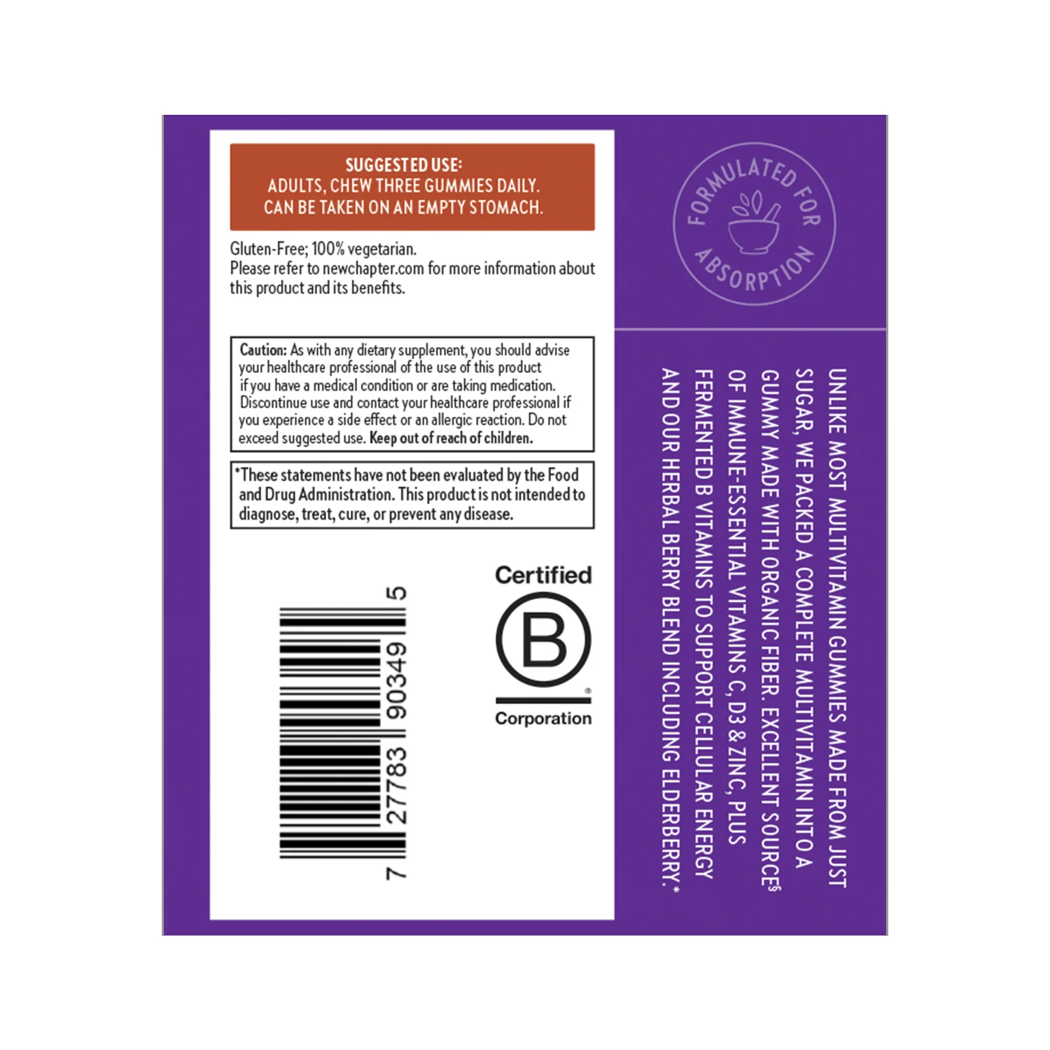 Men's Multivitamin Gummies, Nutrient Packed & Less Sugar, Berry Citrus Flavored - Image 3