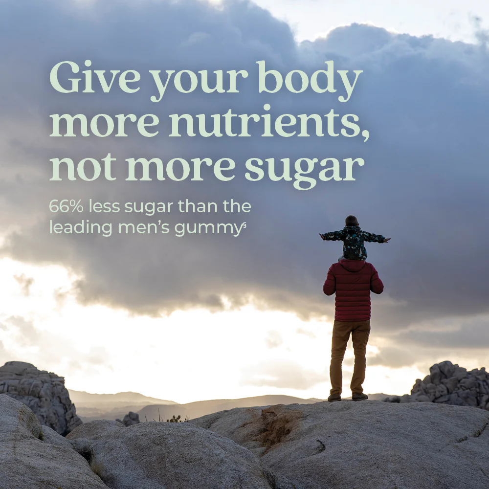 Men's Multivitamin Gummies, Nutrient Packed & Less Sugar, Berry Citrus Flavored - Image 4