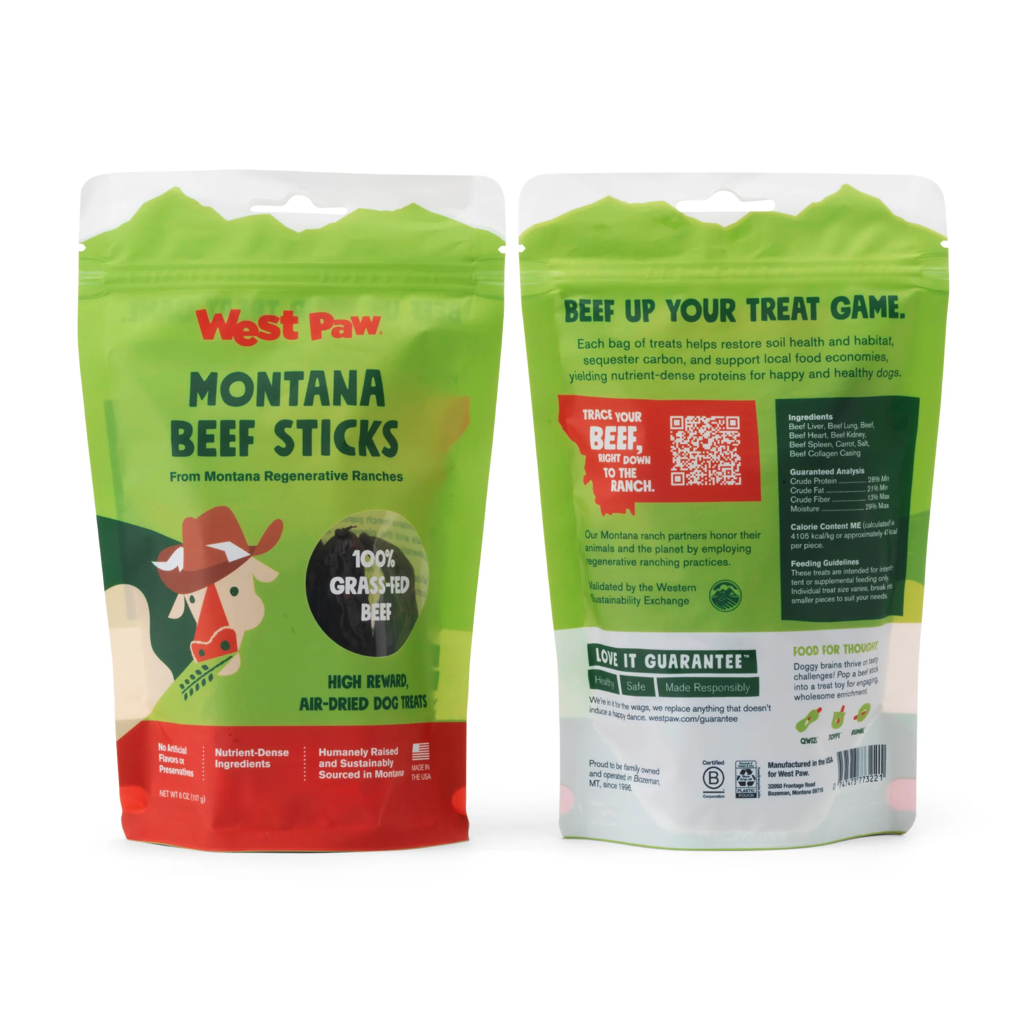 Montana Beef Sticks made from 100% Grass-Fed Beef Air-Dried Dog Treats - Image 2