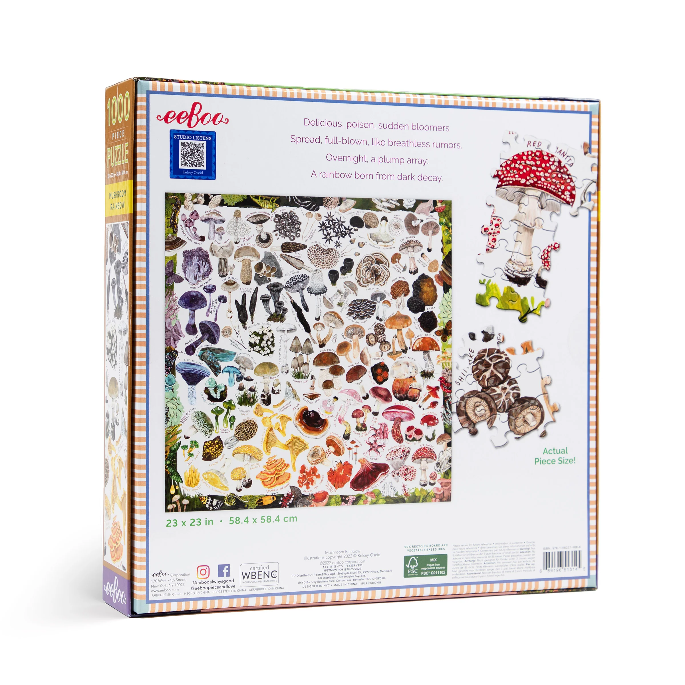 Mushroom Rainbow 1000 Piece Puzzle - Image 4