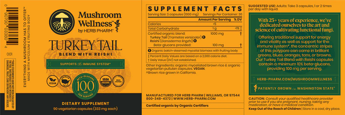 Mushroom Wellness Turkey Tail Blend Capsules - Image 2