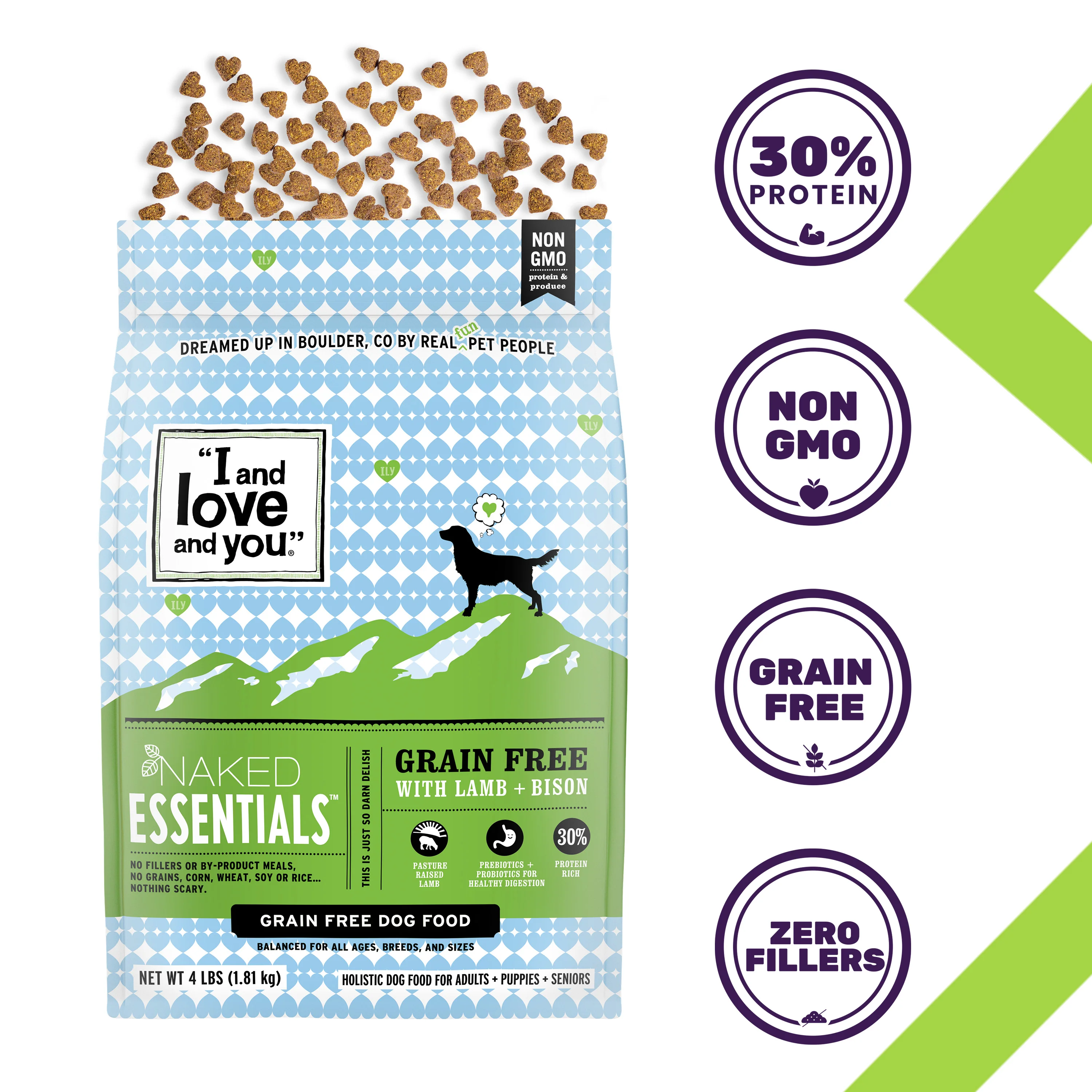 Naked Essentials Grain-Free Lamb and Bison Recipe Dry Dog Food - Image 2