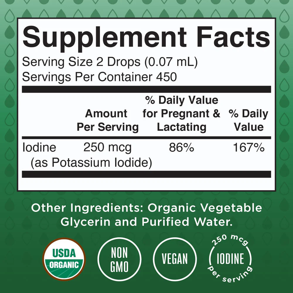 Iodine Drops, Unflavored, Org, 1 oz - Image 2