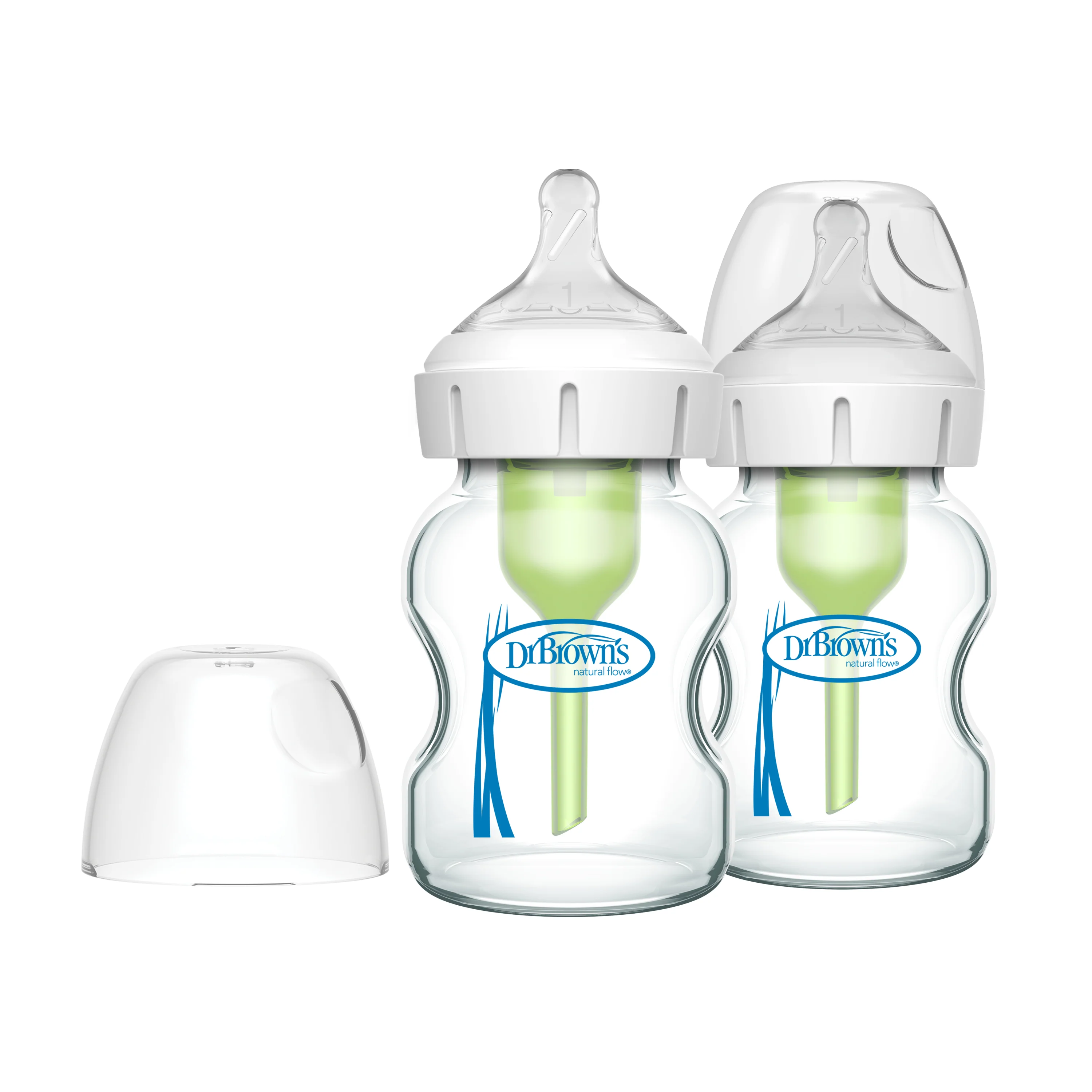Natural Flow Anti-Colic Options+ Wide-Neck Glass Baby Bottle - Level 1 Slow Flow Nipple - Image 4