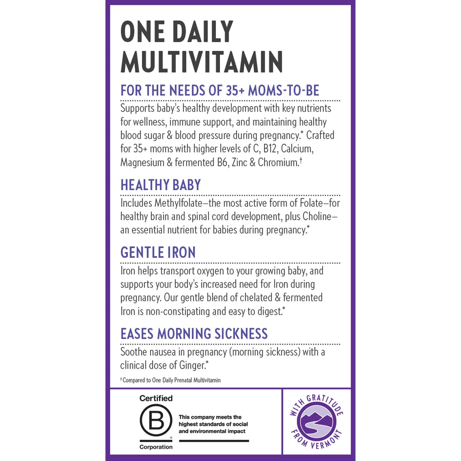 One Daily Prenatal Multivitamin 35+ for Healthy Baby & Mom - Image 13