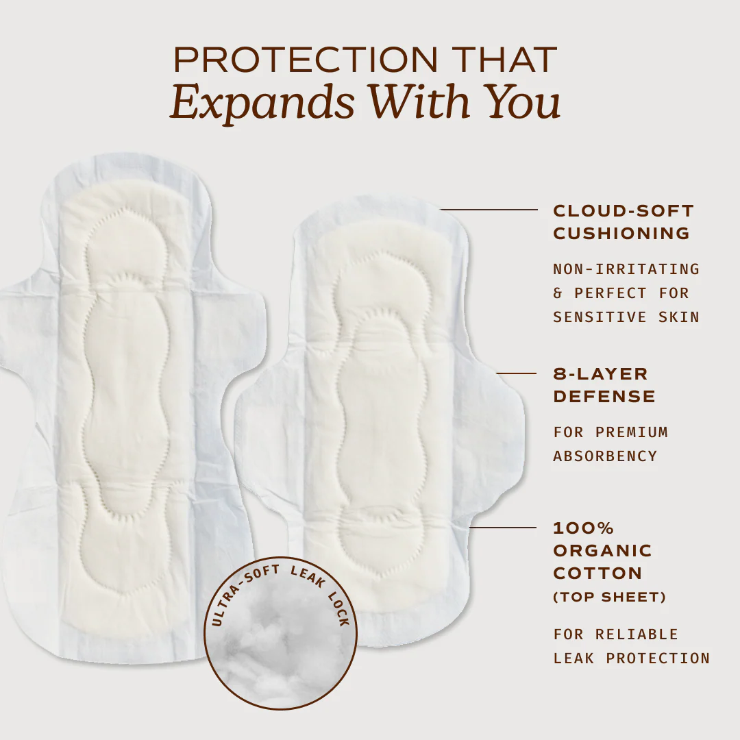 Period Pads with Wings – 100% Organic Cotton, Unscented - Image 17