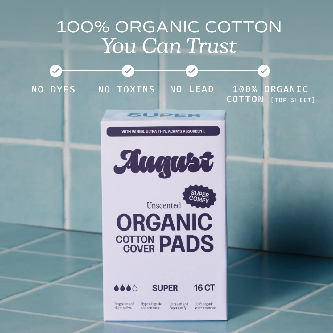 Period Pads with Wings – 100% Organic Cotton, Unscented - Image 23